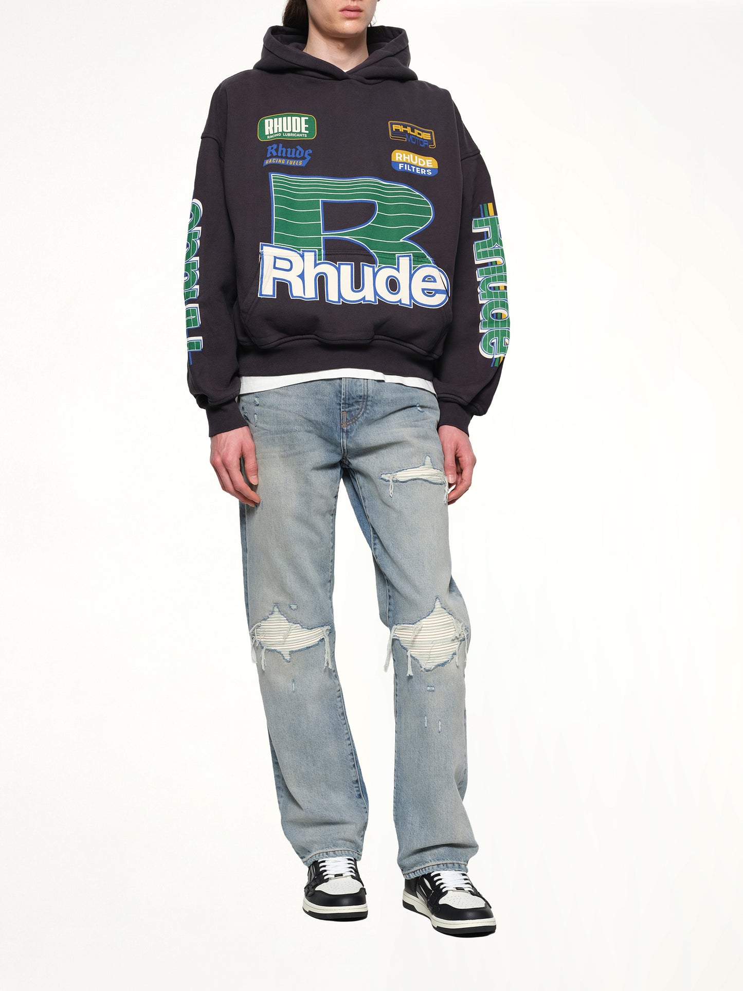 Roadway Racing Hoodie in Vintage Black