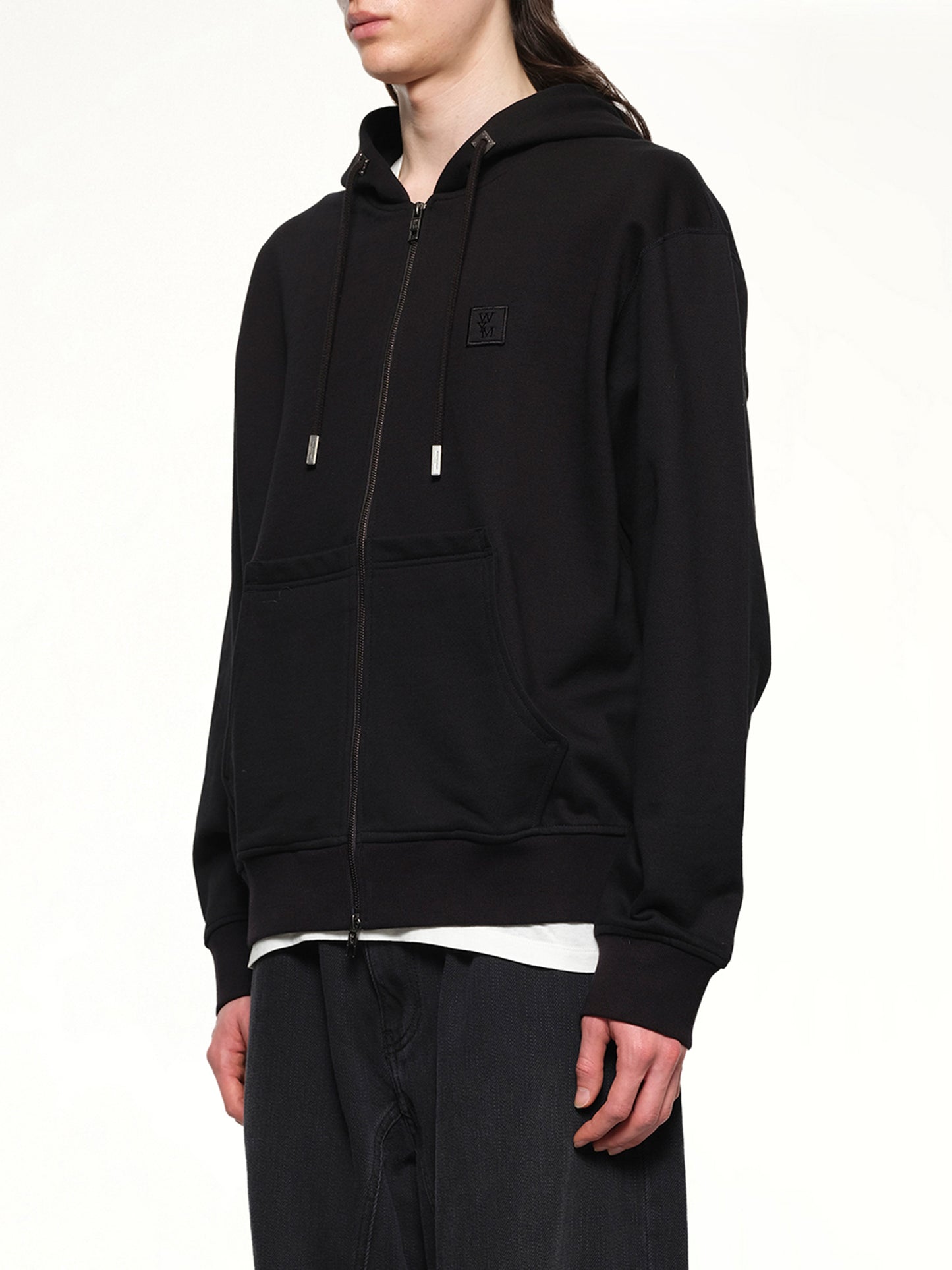Zip Hoodie in Black