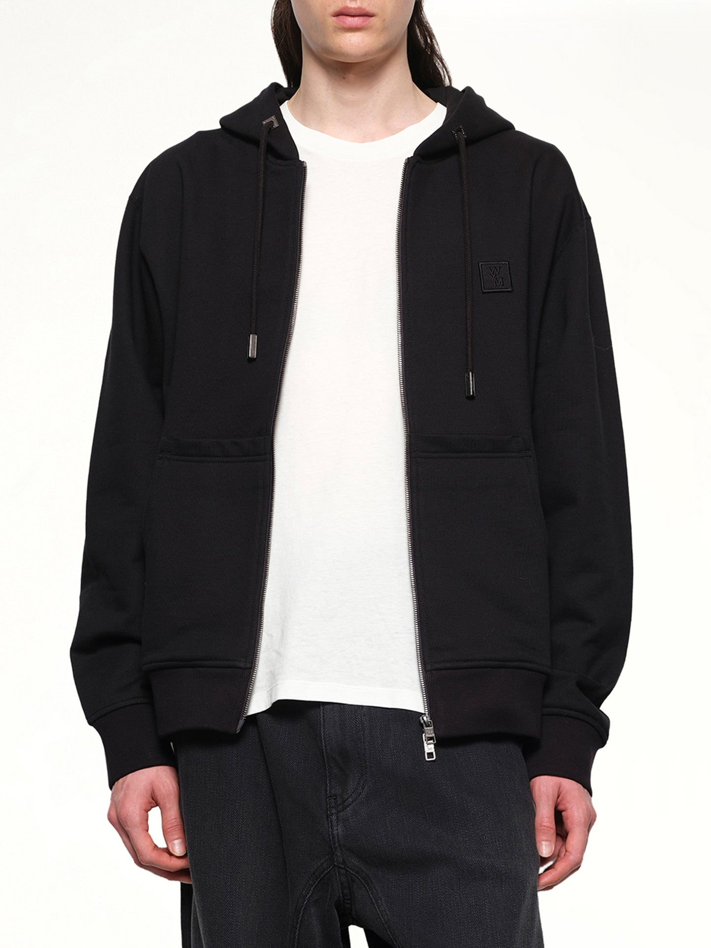 Zip Hoodie in Black