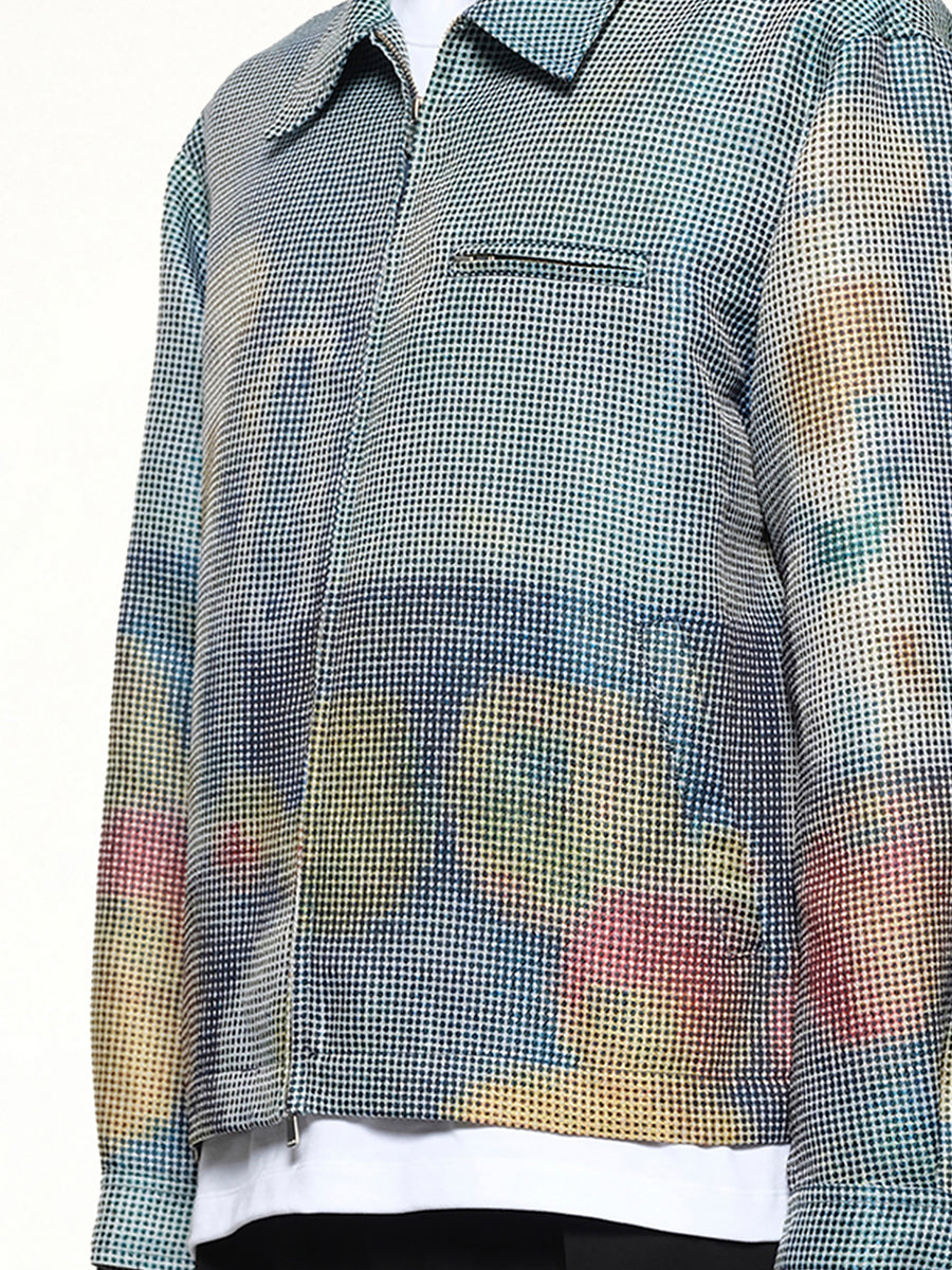 Zip Up Jacket in Cezanne