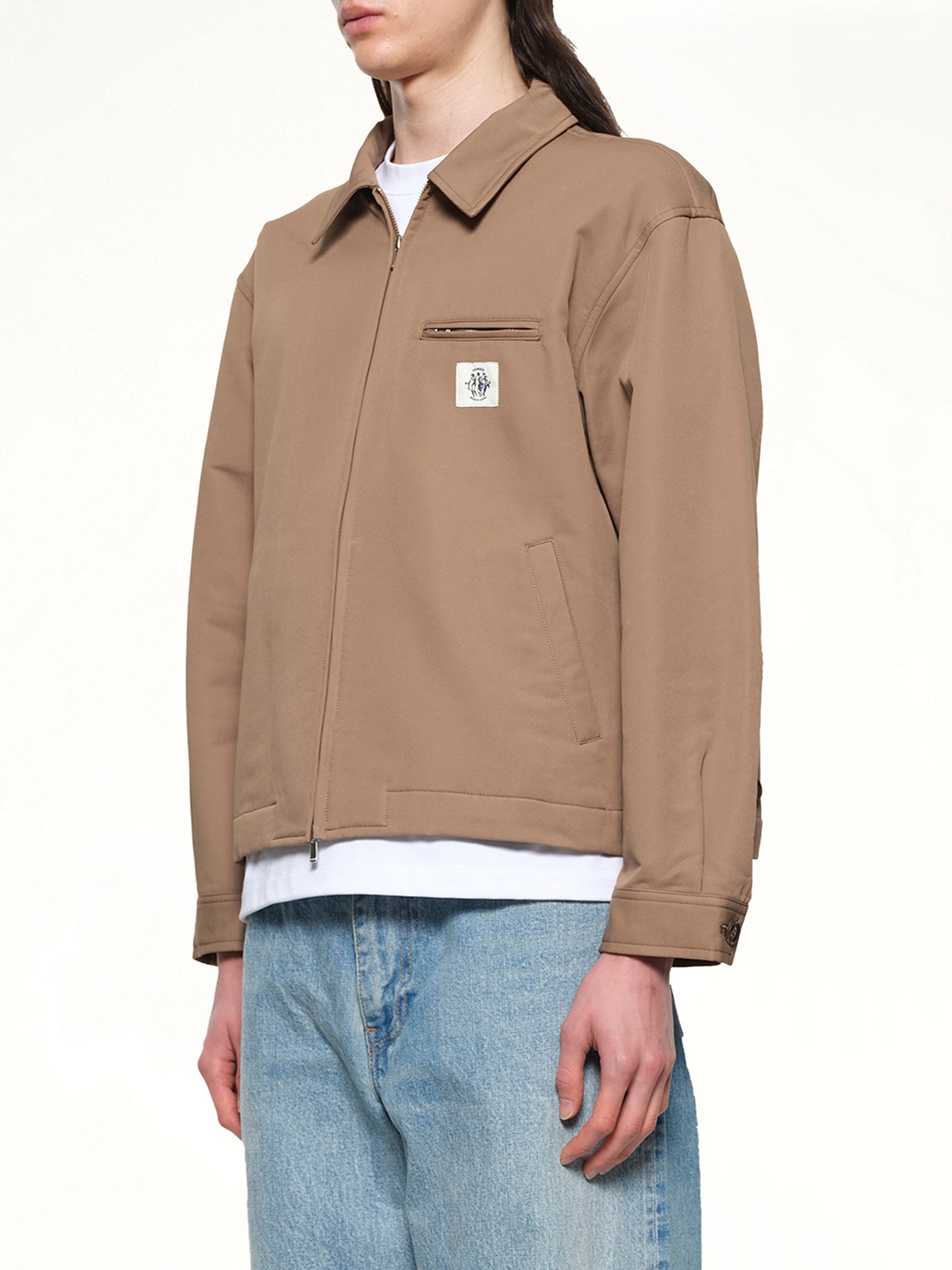 Zip Up Jacket in Khaki