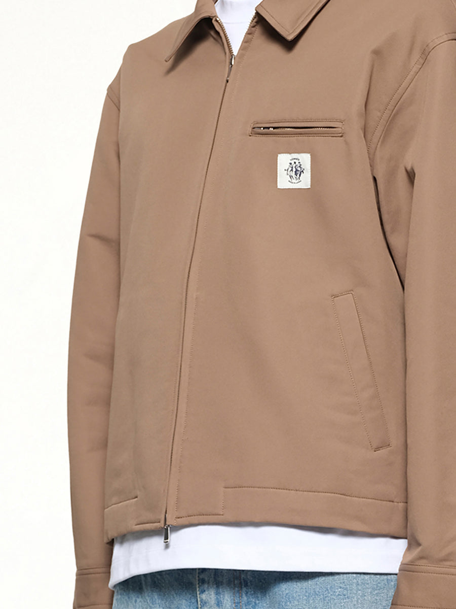 Zip Up Jacket in Khaki