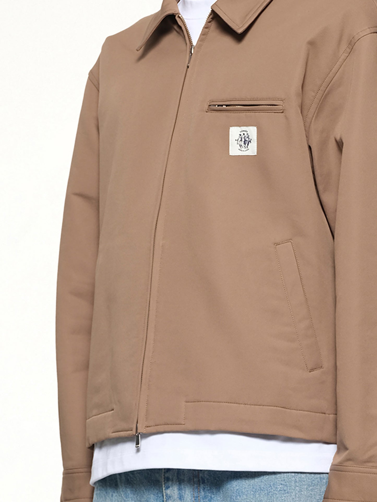 Zip Up Jacket in Khaki