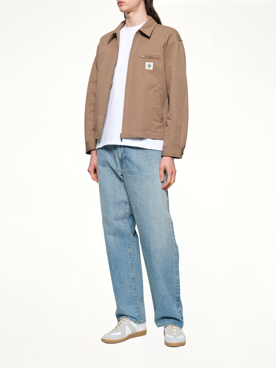 Zip Up Jacket in Khaki