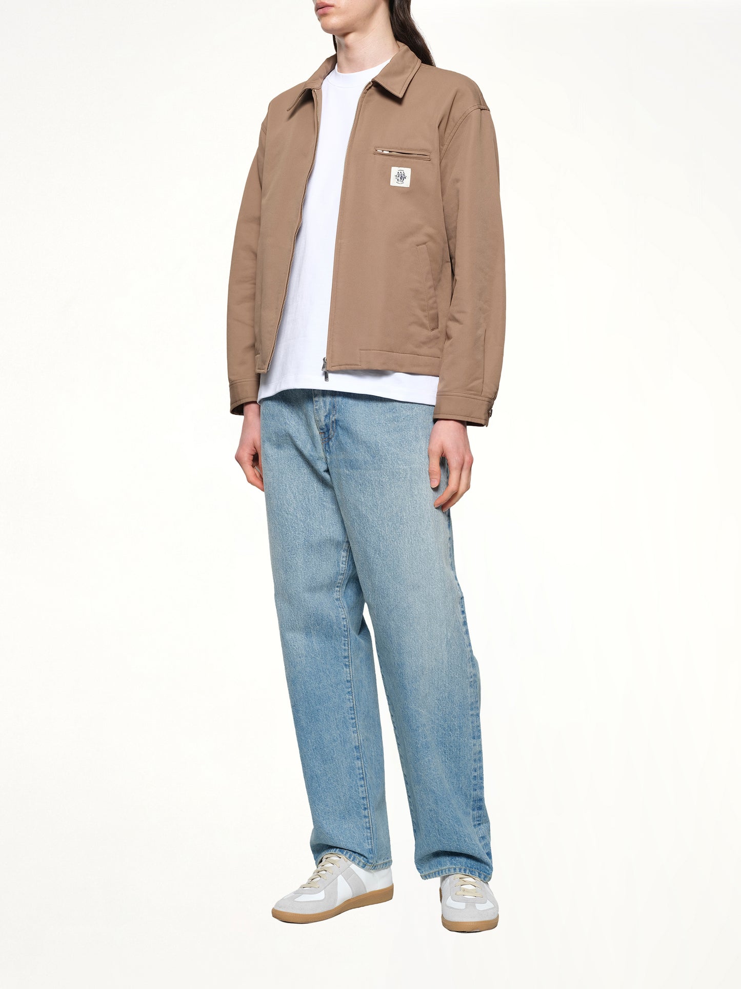 Zip Up Jacket in Khaki