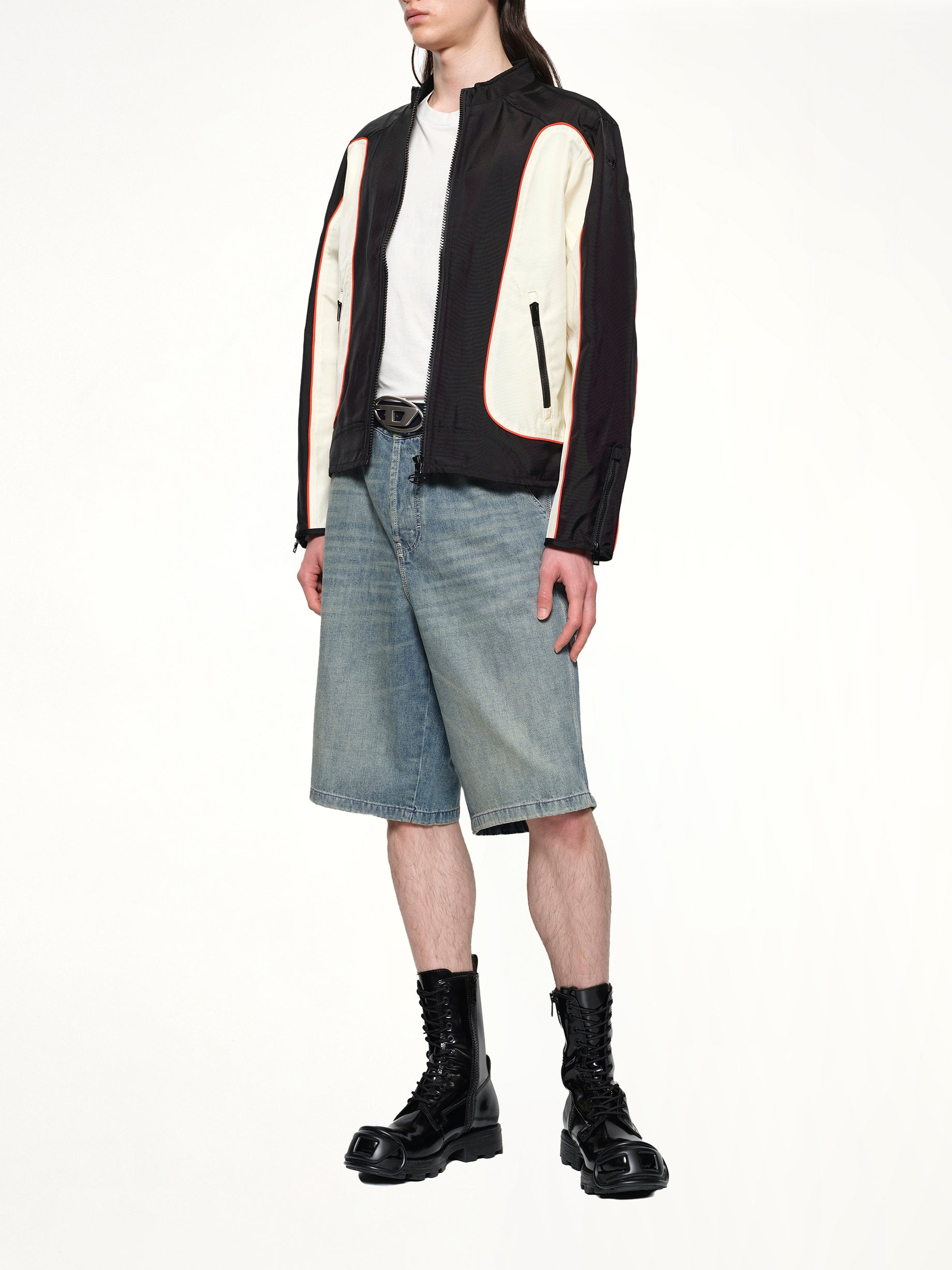 J-BLINK-WRD Jacket in Black/White