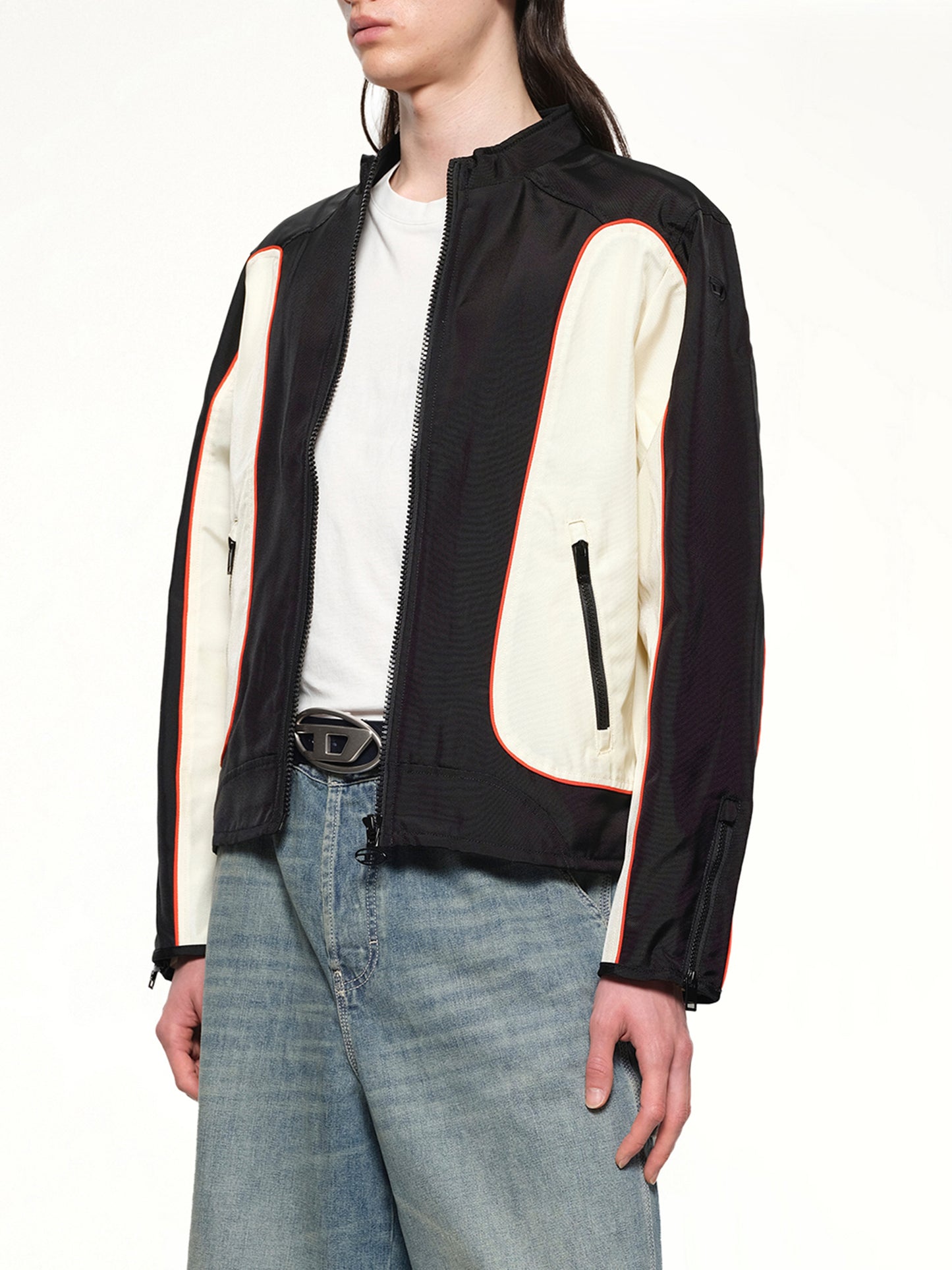 J-BLINK-WRD Jacket in Black/White