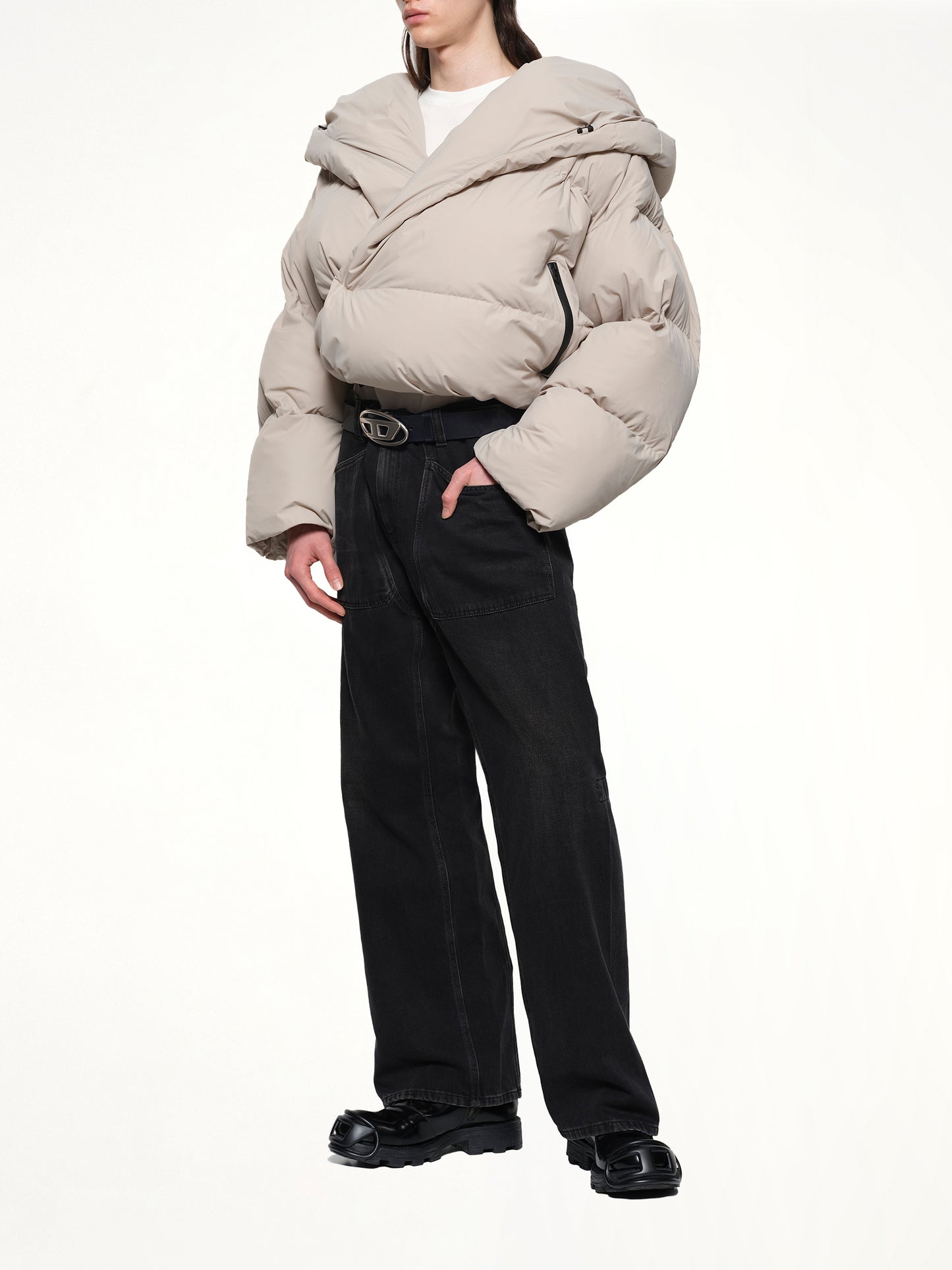 J-SCOTTS Padded Down Jacket in Beige