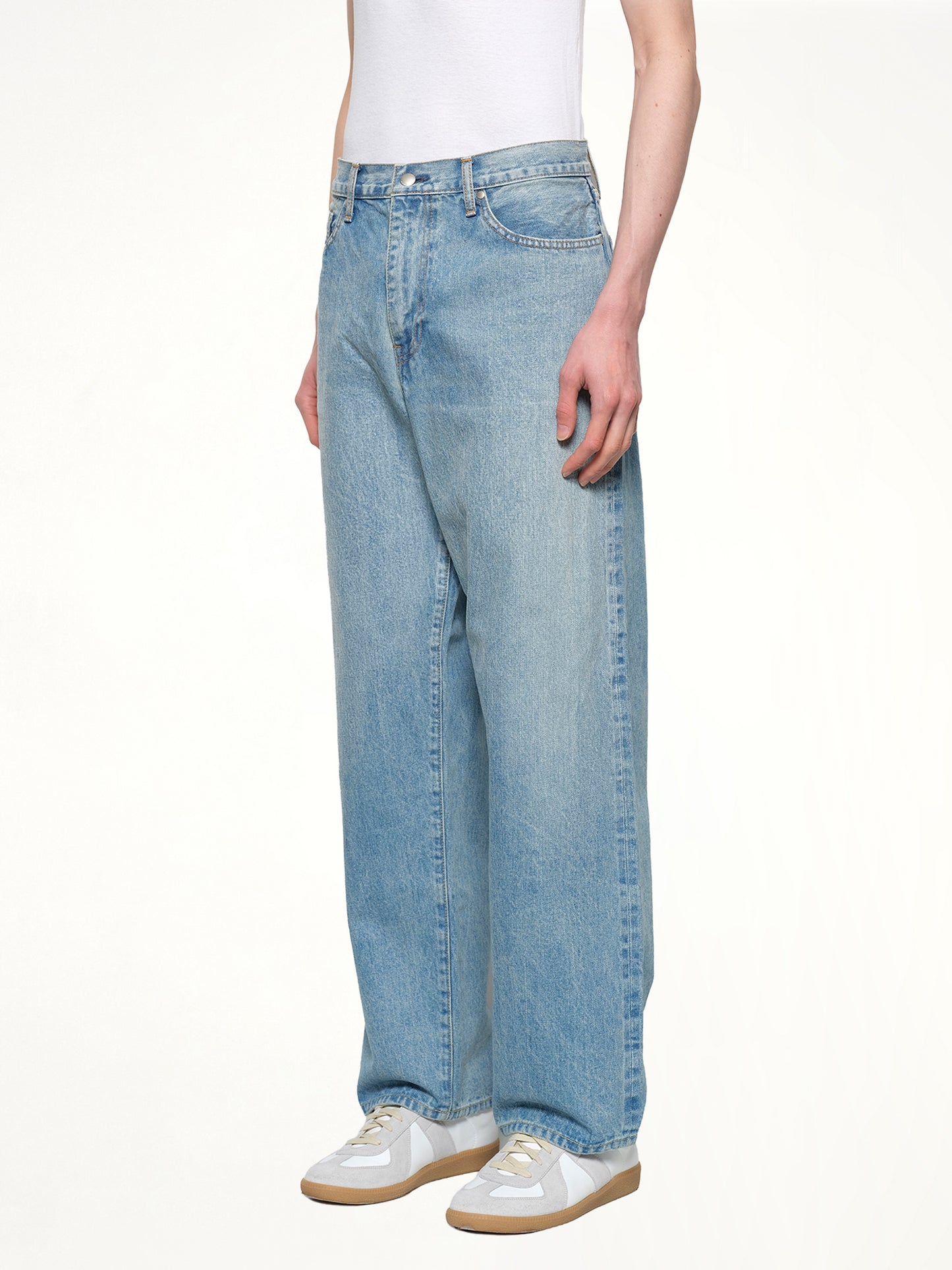 Baggy Fit Denim in Stonewashed Indigo