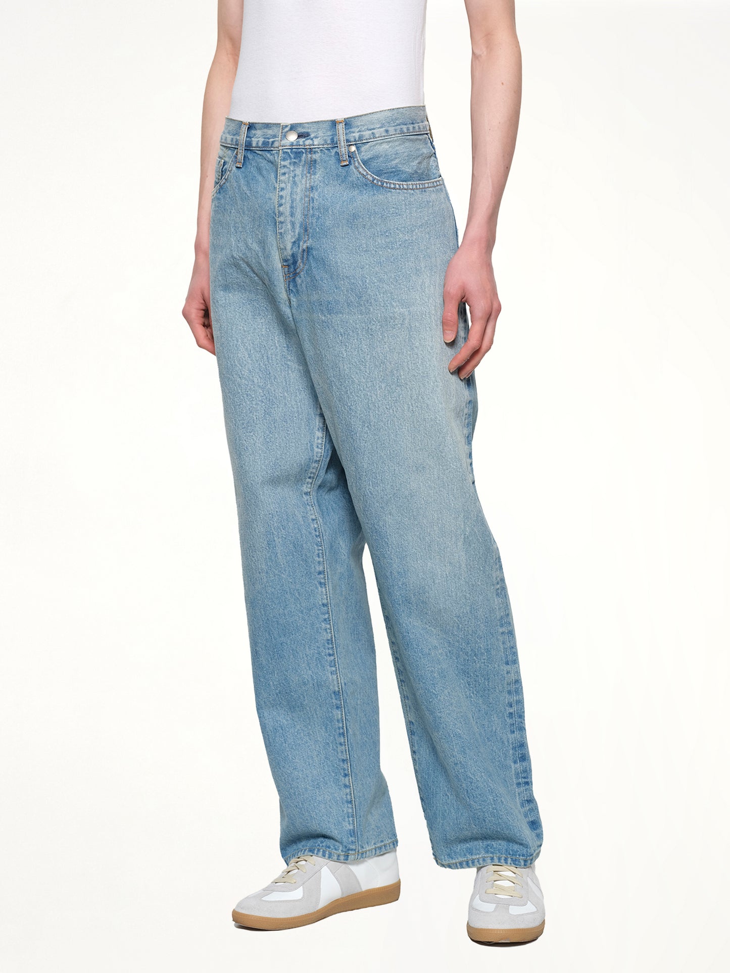 Baggy Fit Denim in Stonewashed Indigo