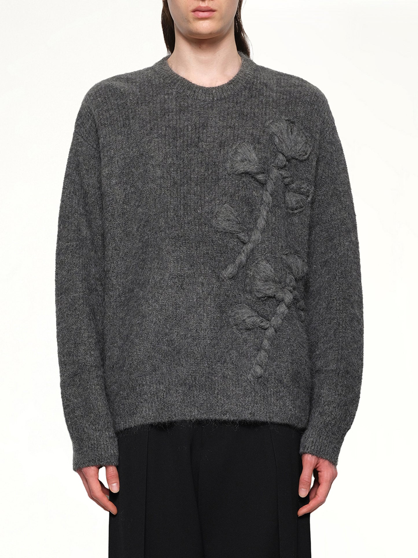 Flower Sweater in Grey