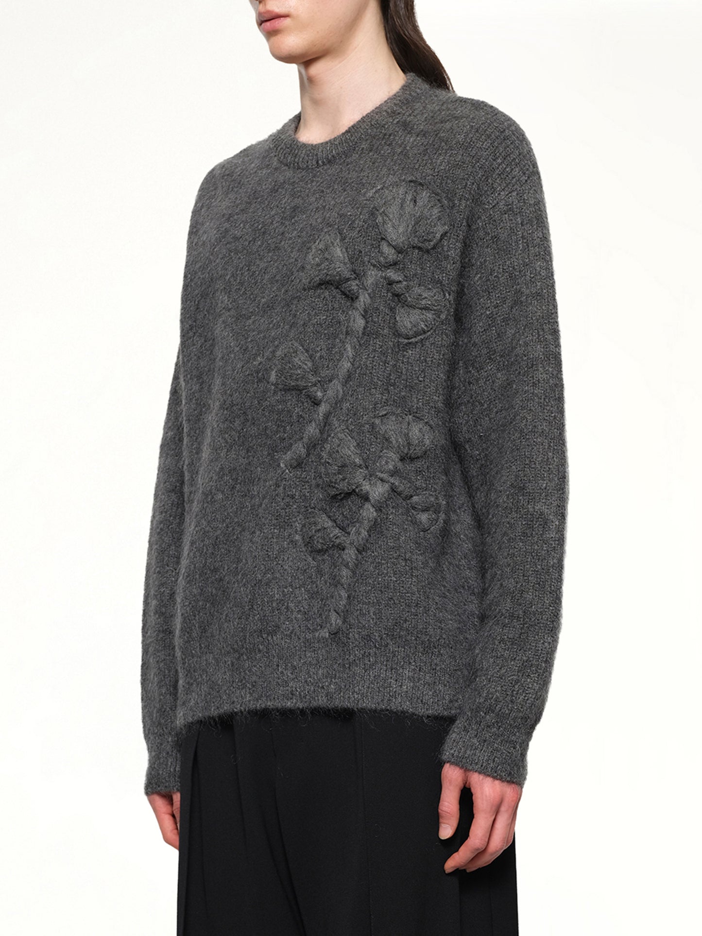 Flower Sweater in Grey