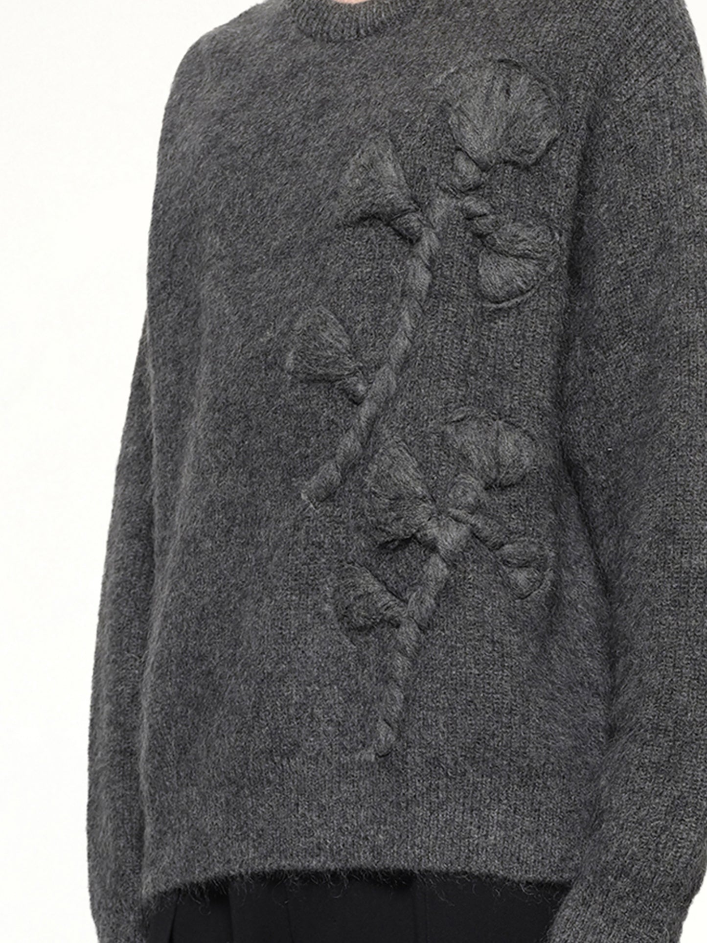 Flower Sweater in Grey