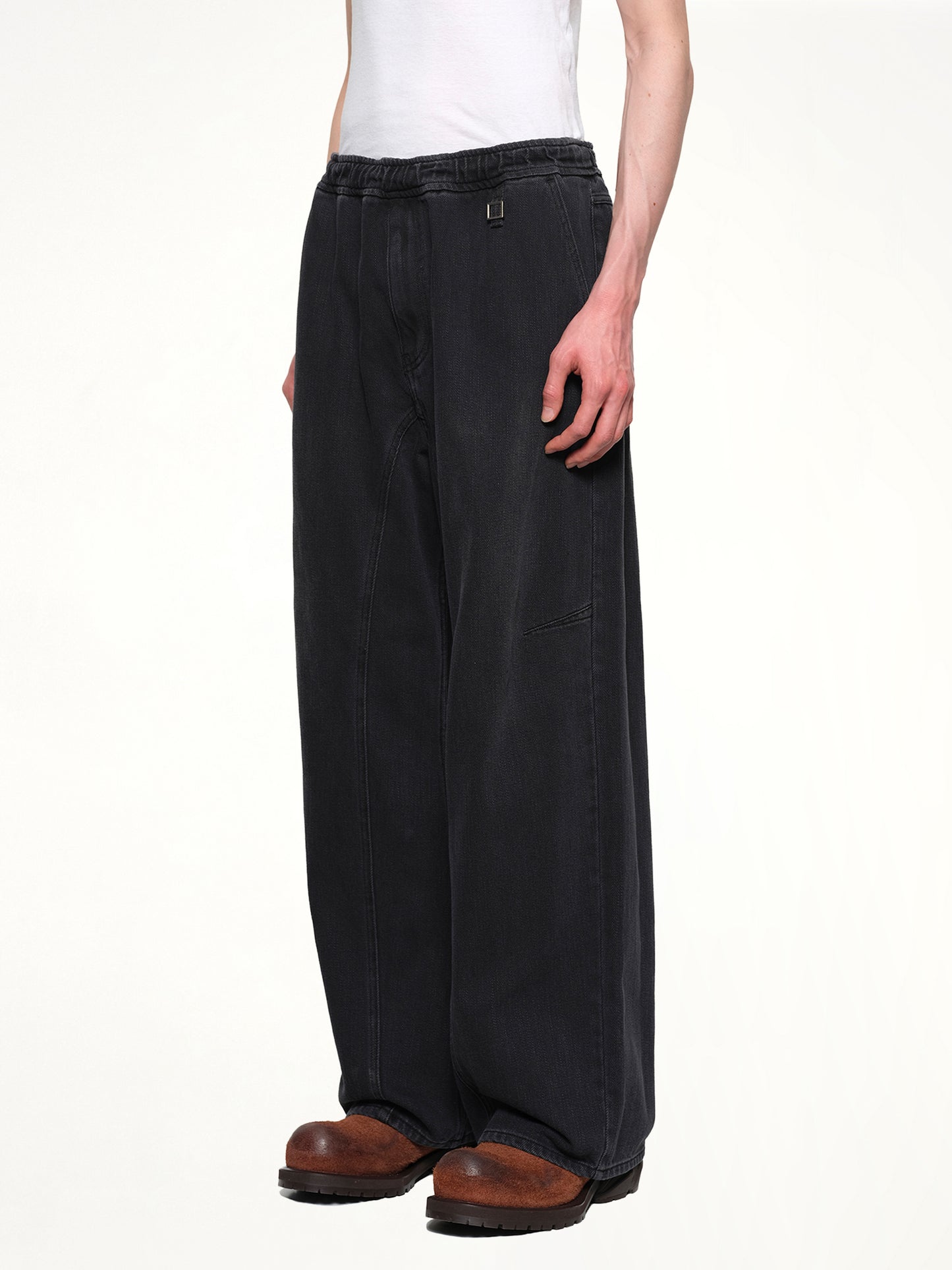 Denim Sweatpants in Black