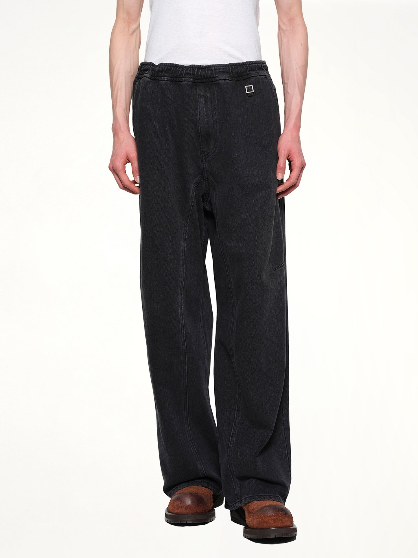 Denim Sweatpants in Black