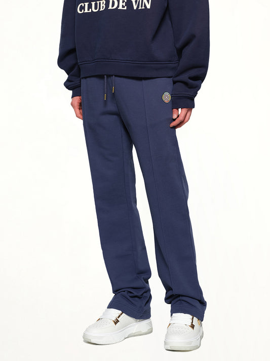 Patch Open Hem Jogger in Navy