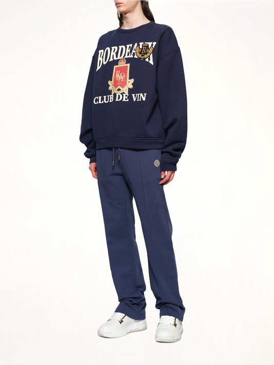 Patch Open Hem Jogger in Navy