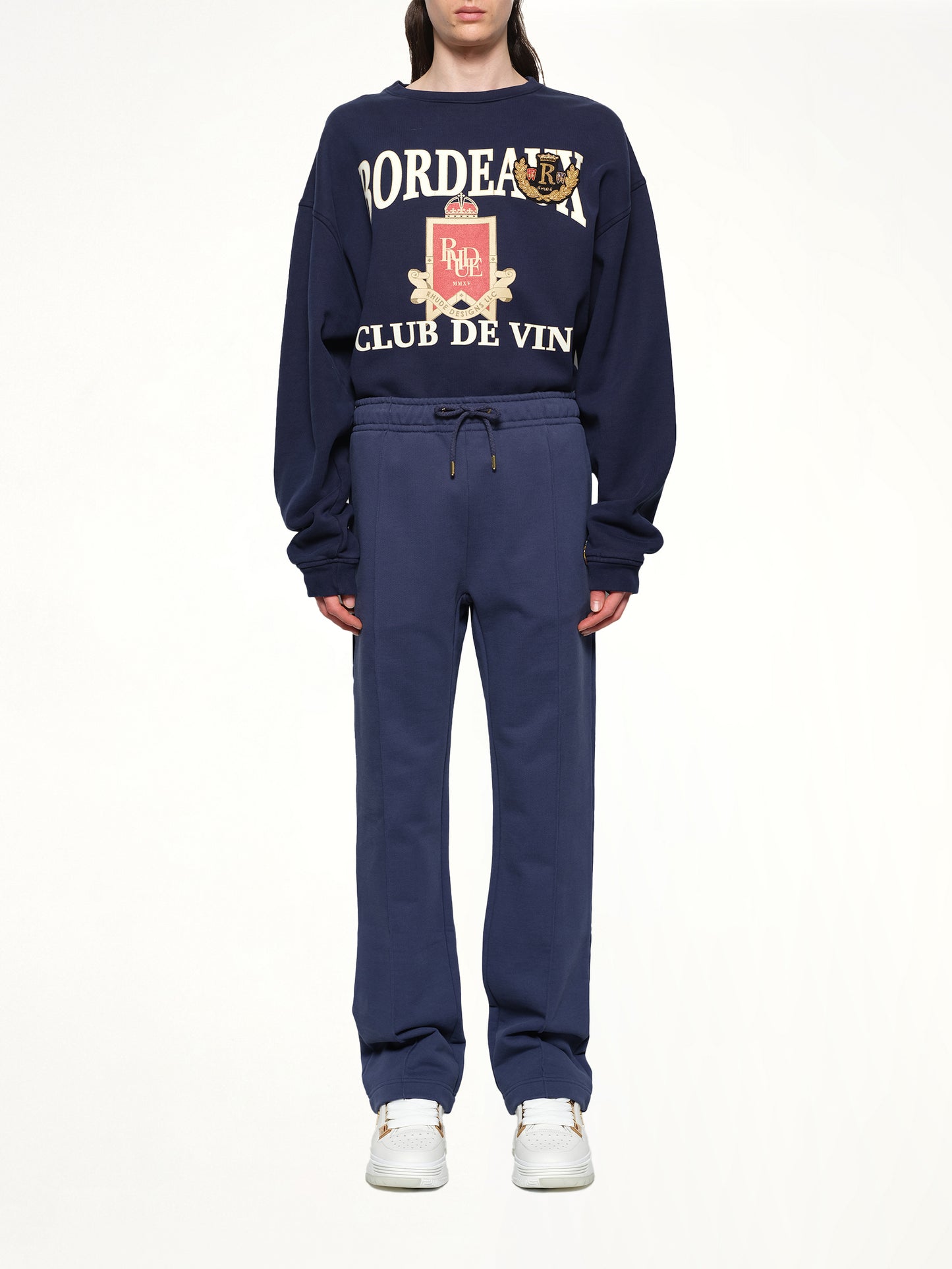 Patch Open Hem Jogger in Navy