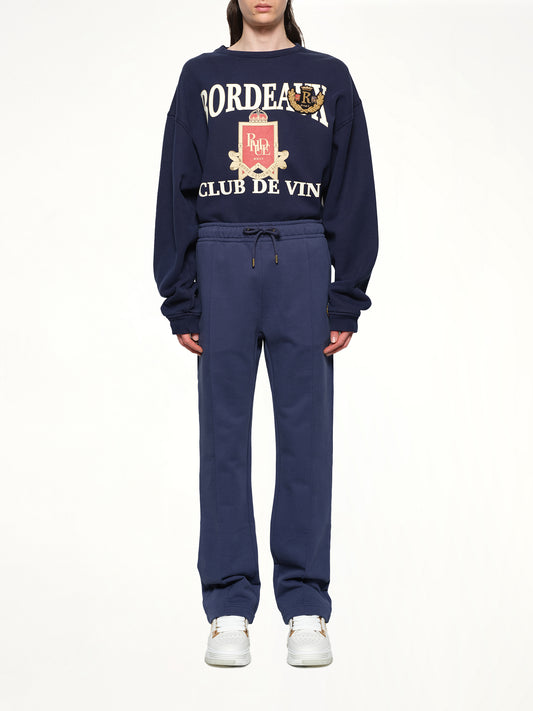 Patch Open Hem Jogger in Navy