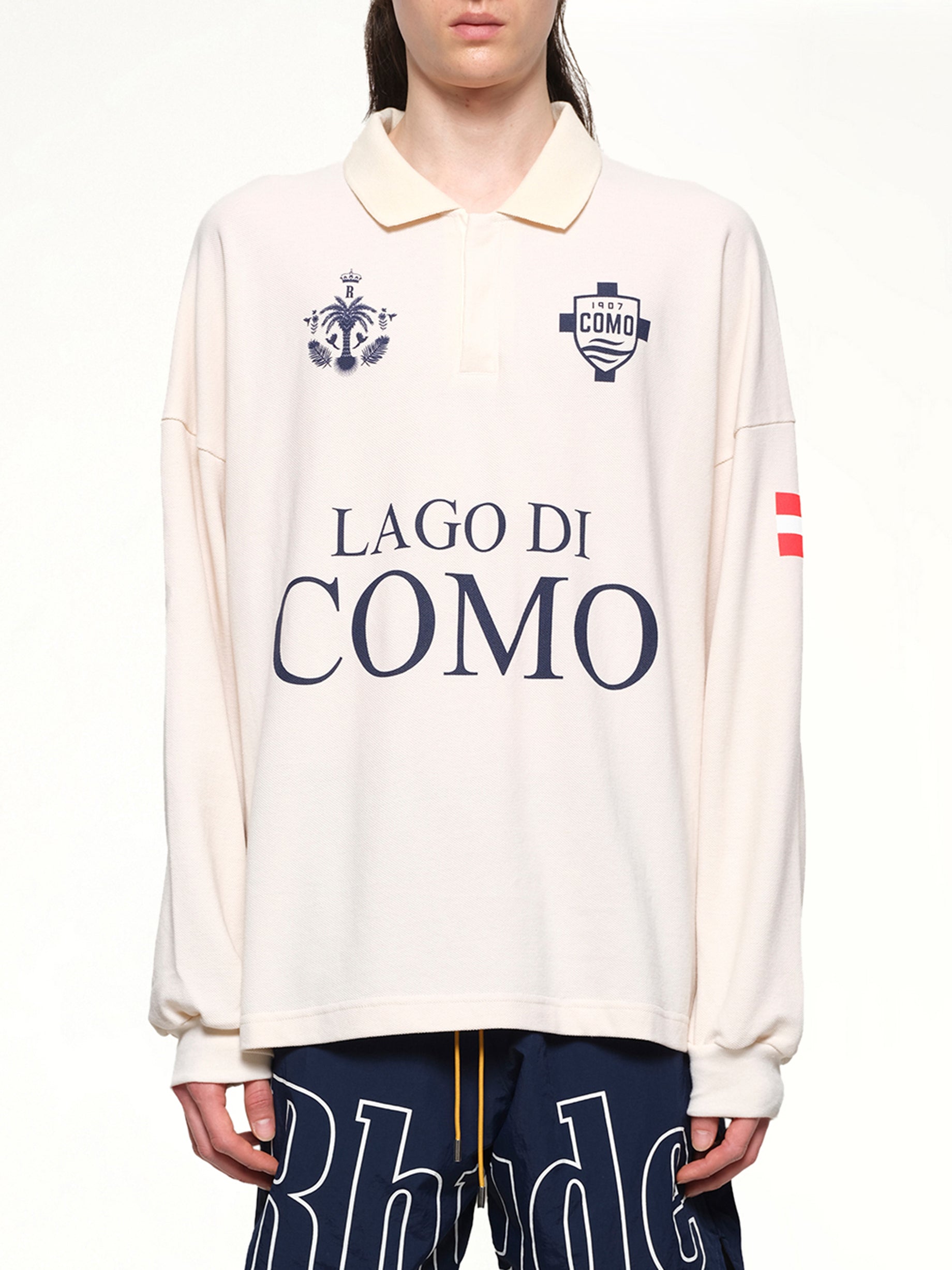 FC Como Pique Polo in White