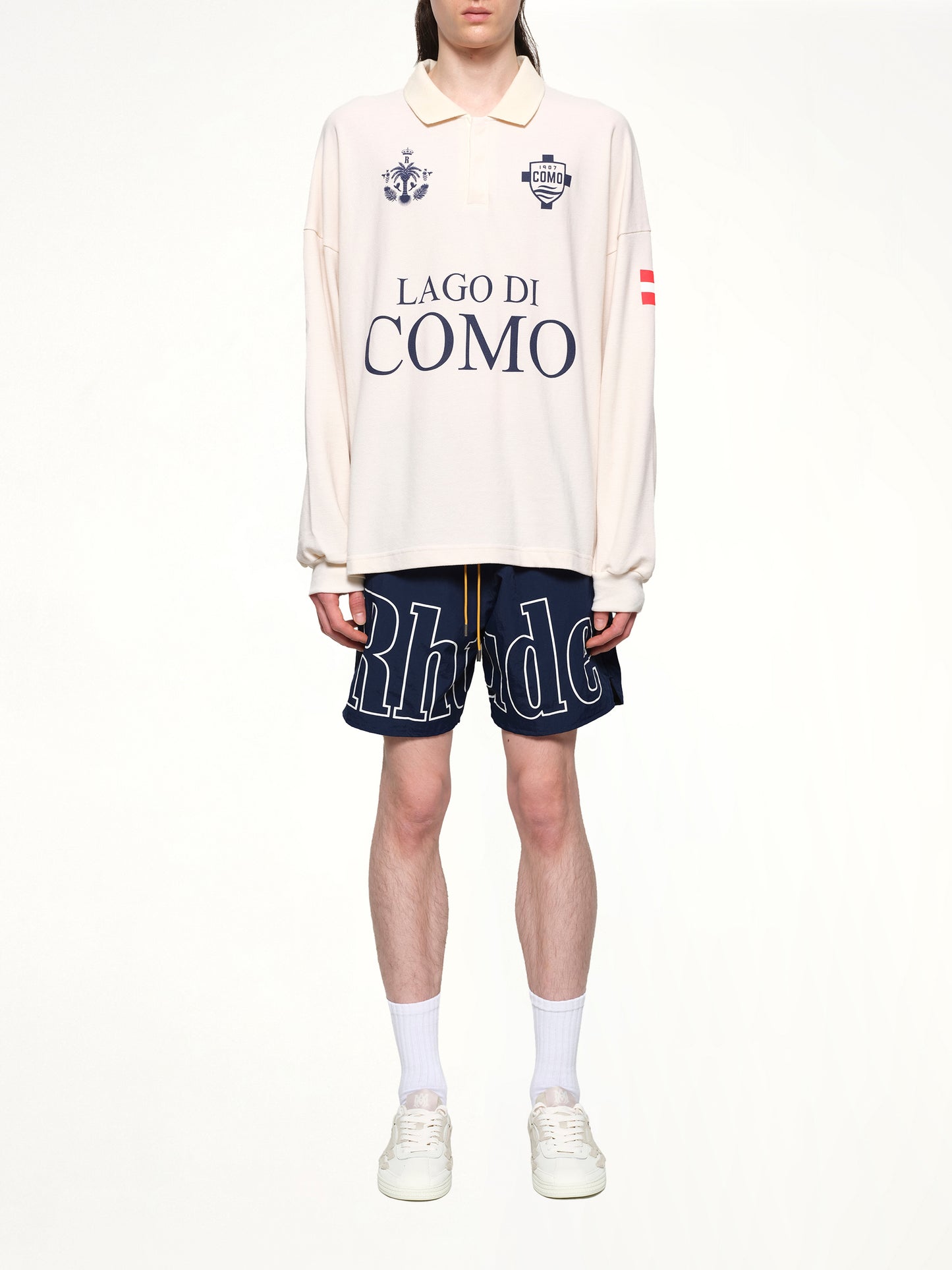 FC Como Pique Polo in White