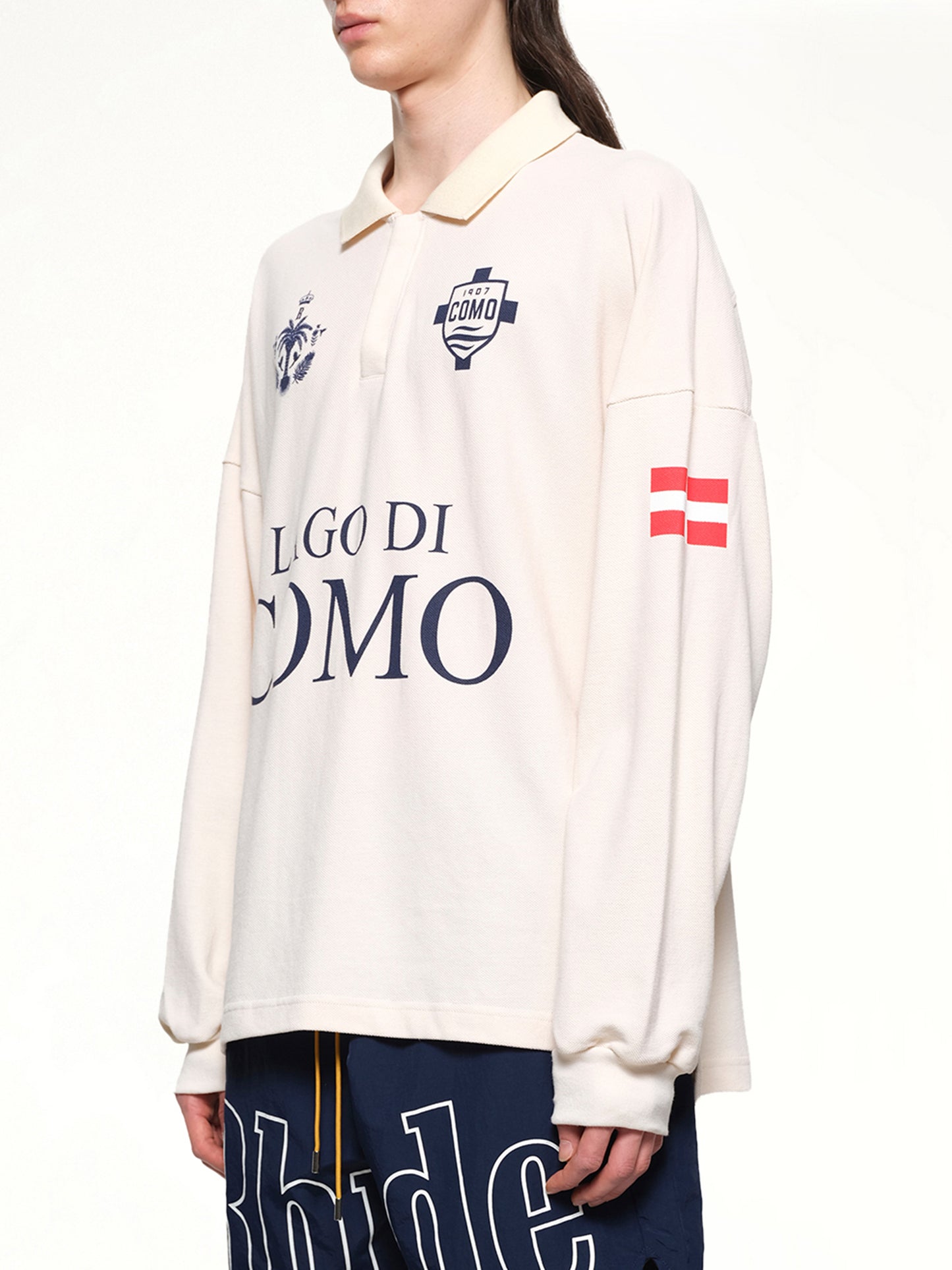 FC Como Pique Polo in White