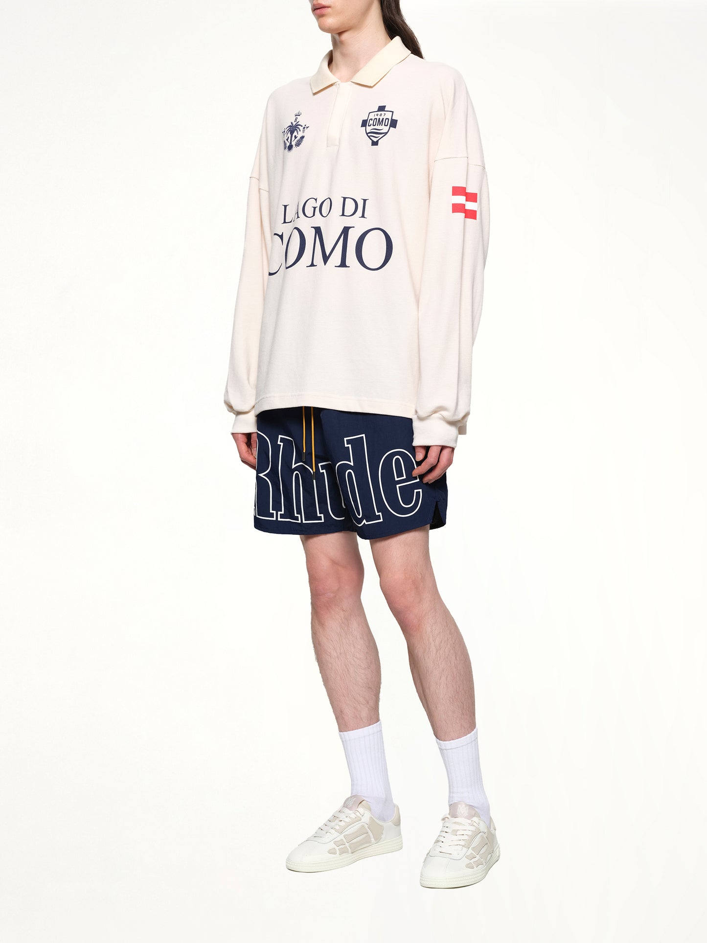 FC Como Pique Polo in White