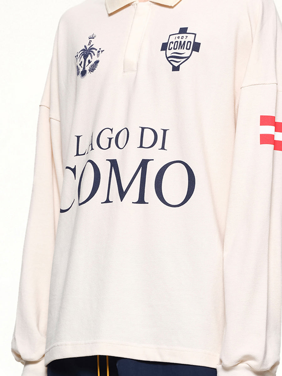 FC Como Pique Polo in White