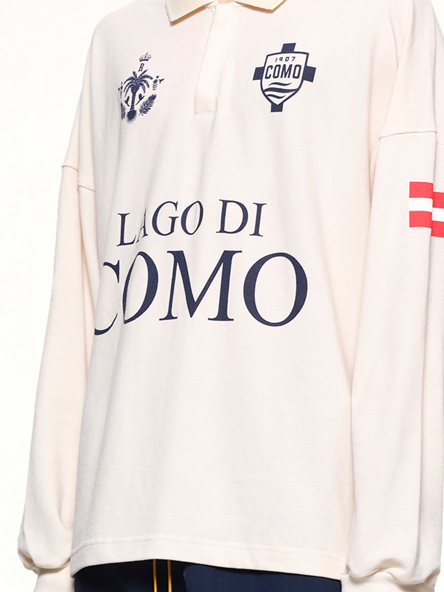 FC Como Pique Polo in White