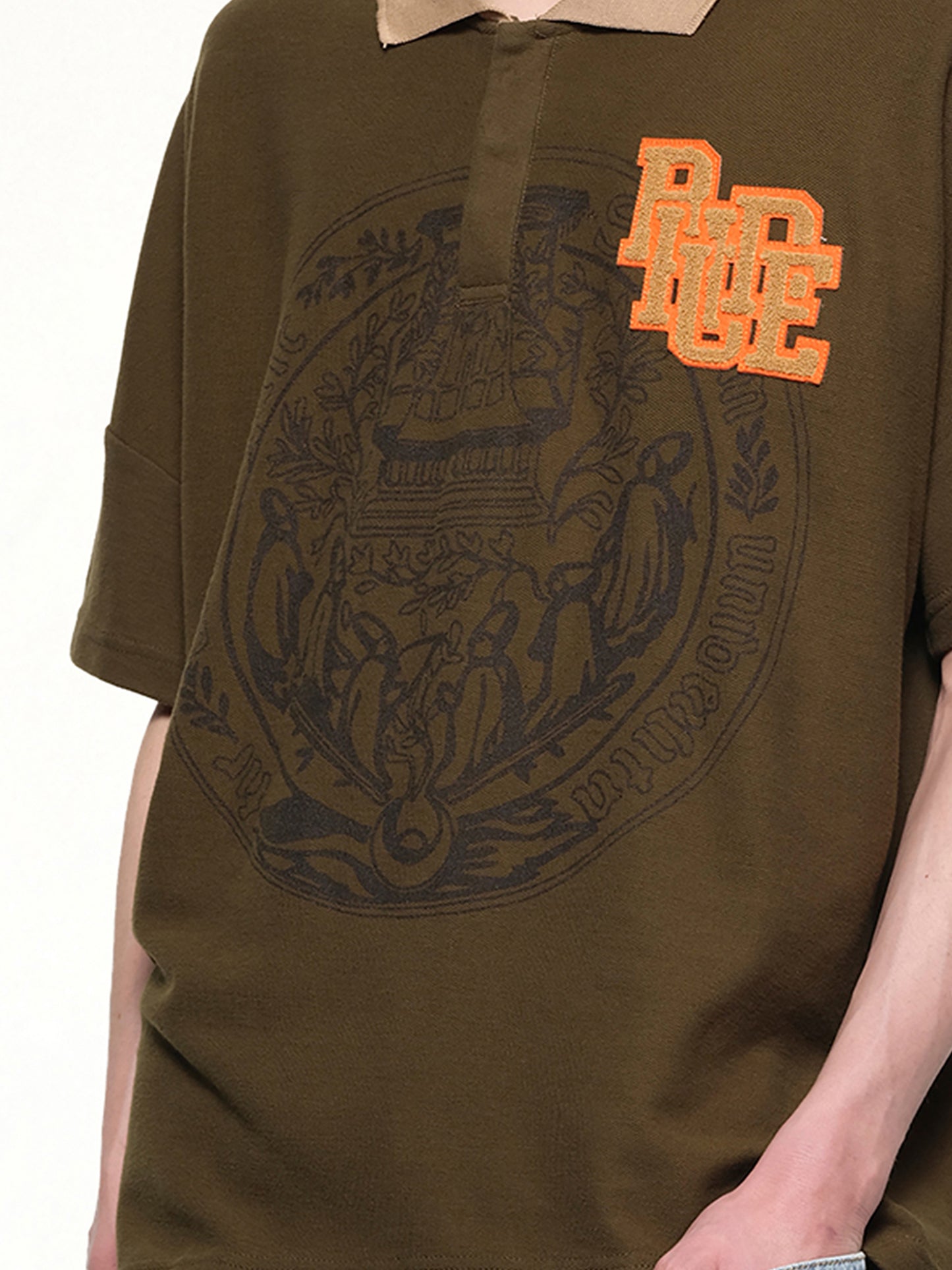 Scramble Logo Stamp Polo in Green