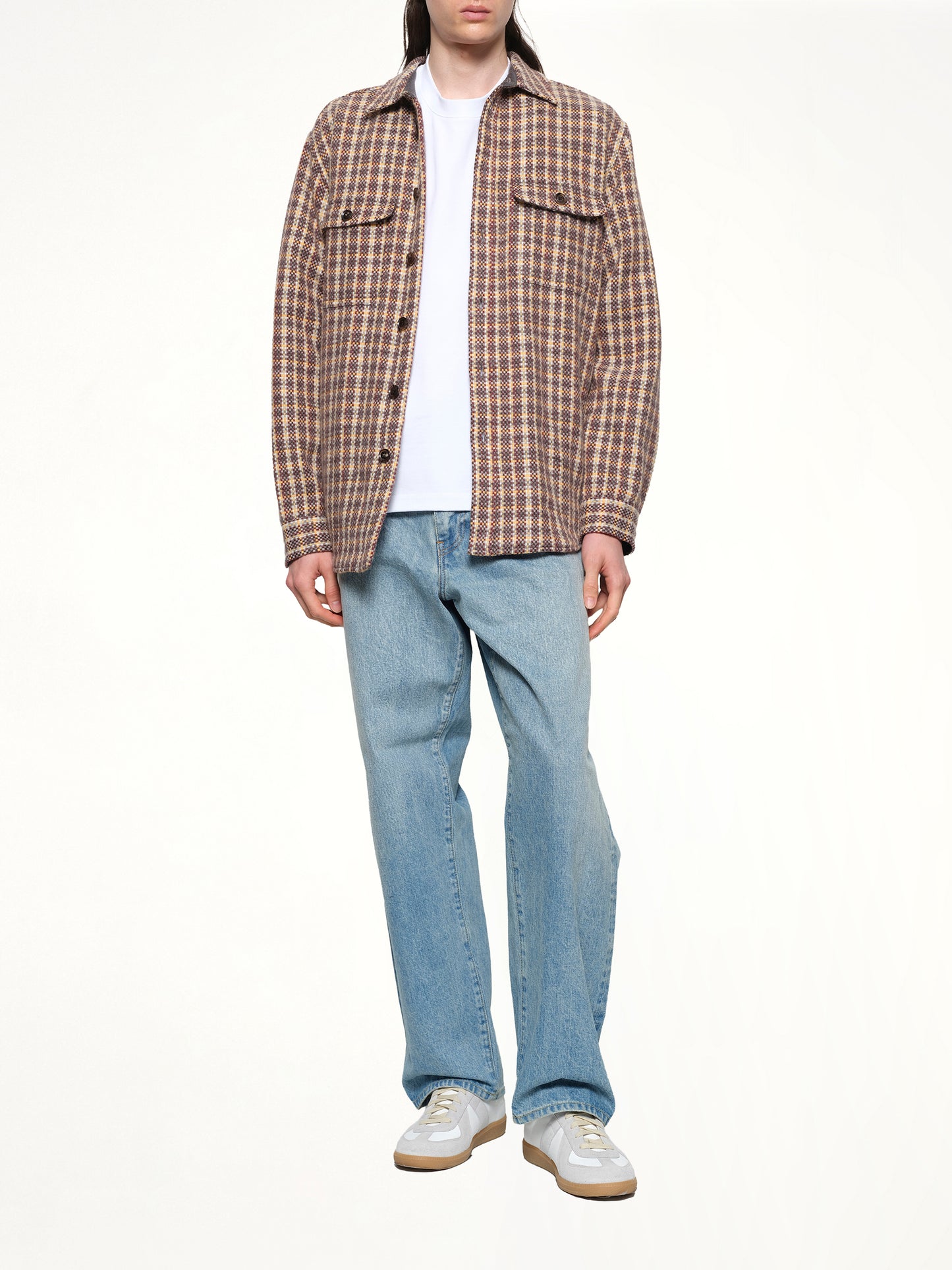 Double Pocket Shirt Jacket in Minicheck