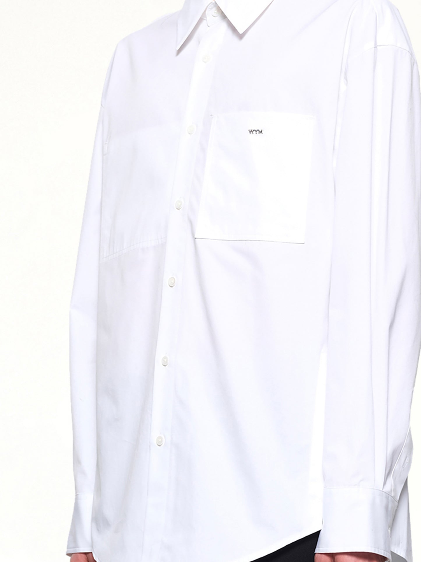 Logo Button Up Shirt in White