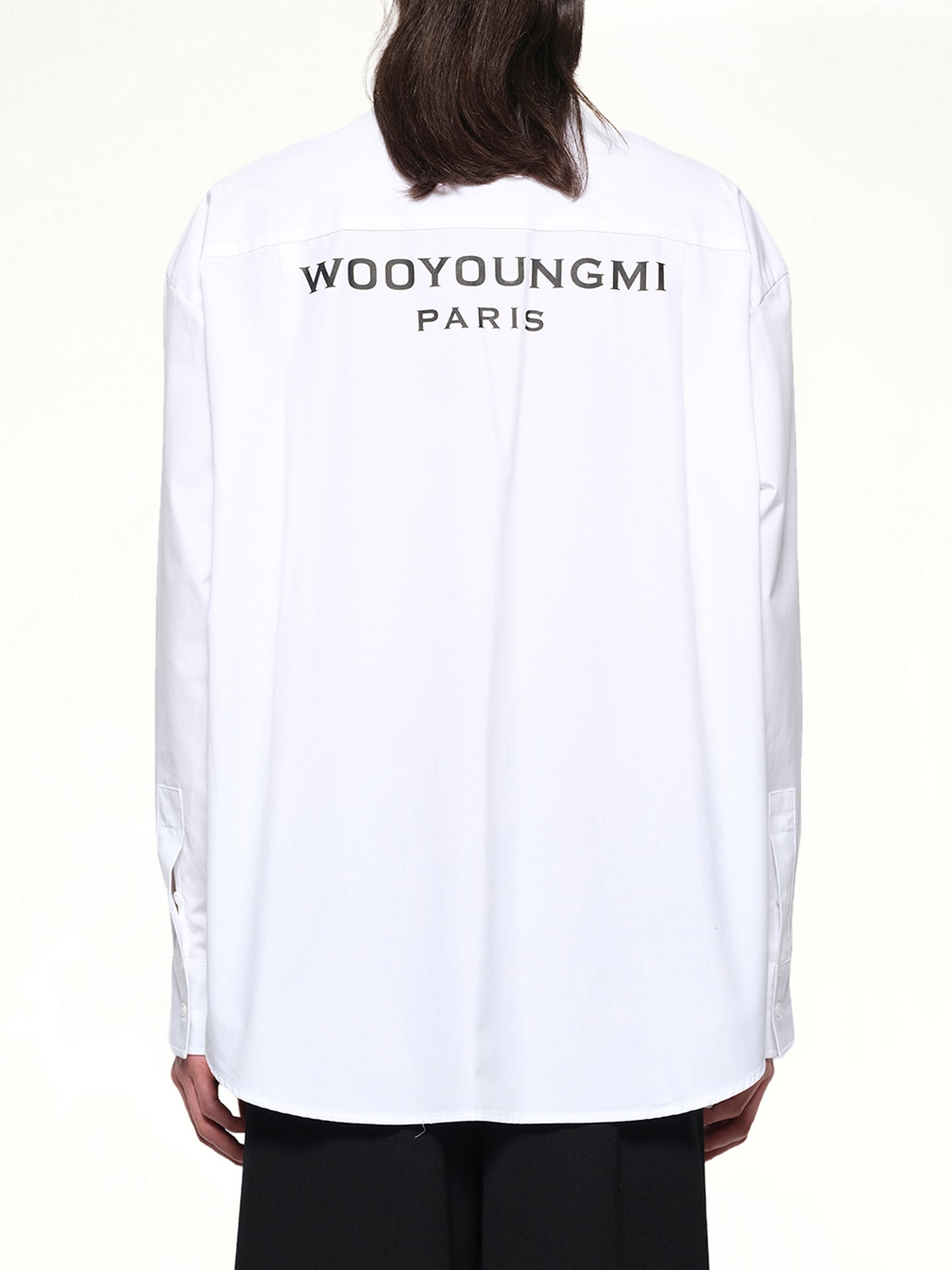 Logo Button Up Shirt in White