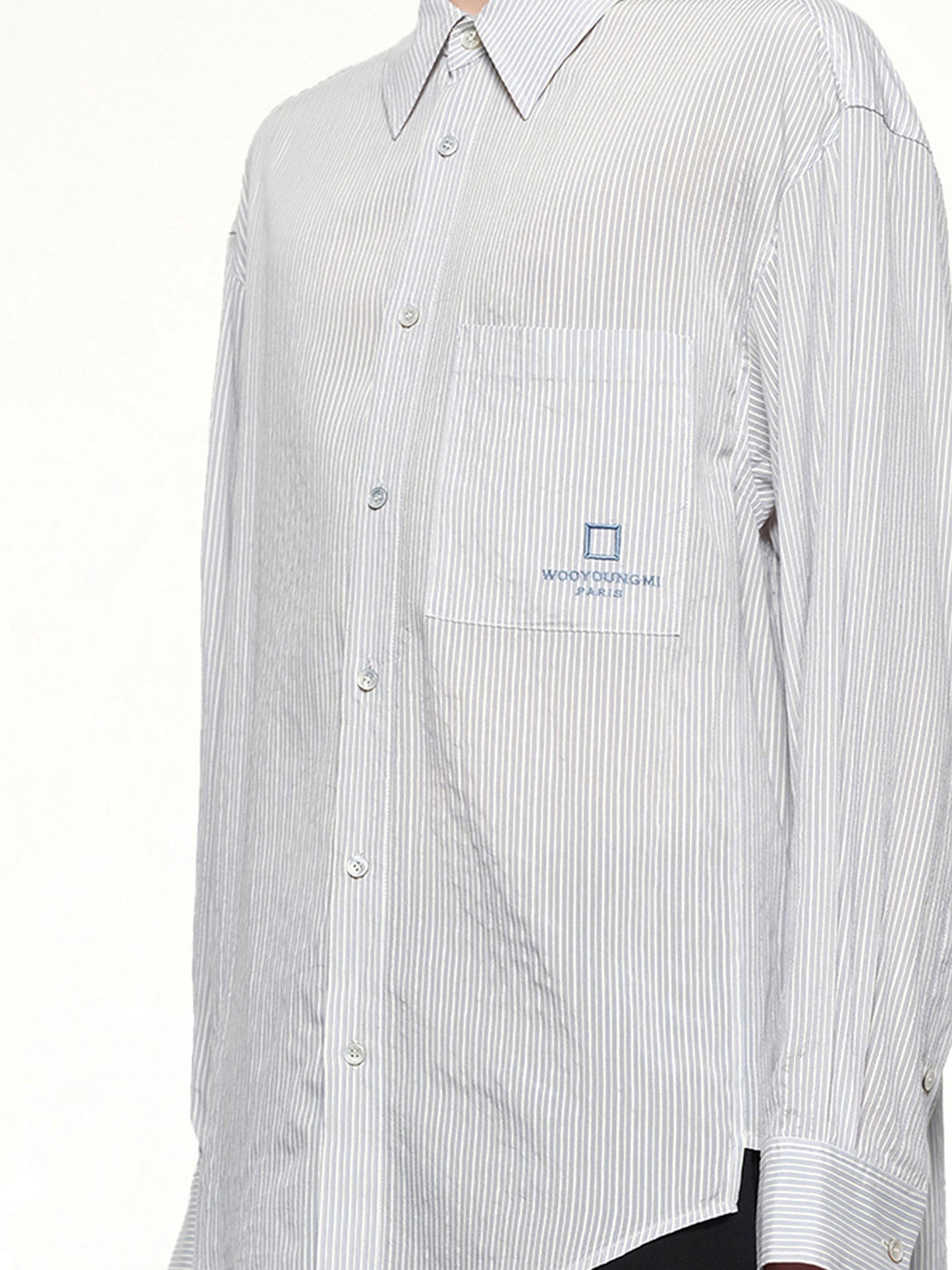 Stripe Button Up Shirt in Blue