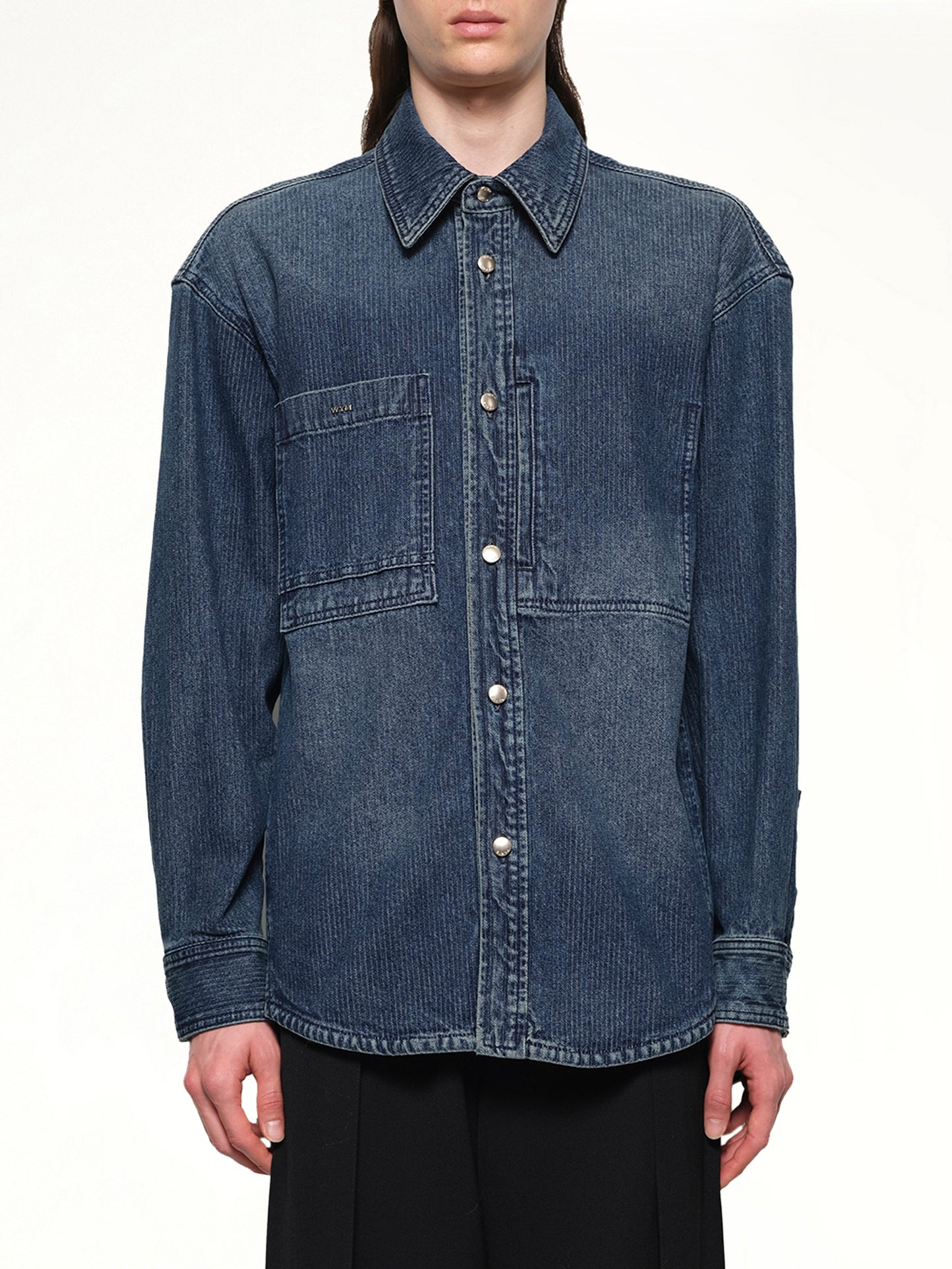 Logo Denim Shirt in Blue