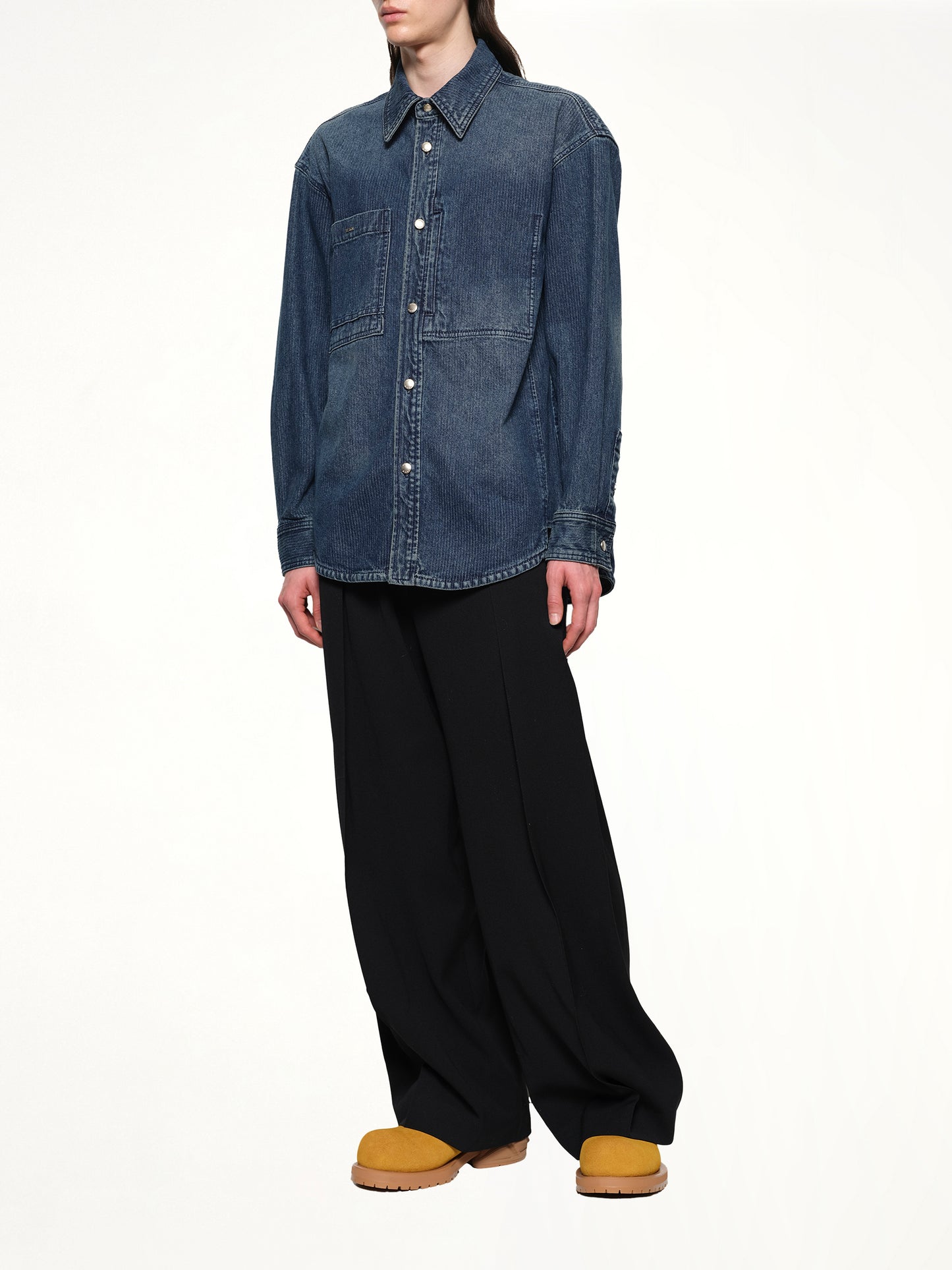 Logo Denim Shirt in Blue