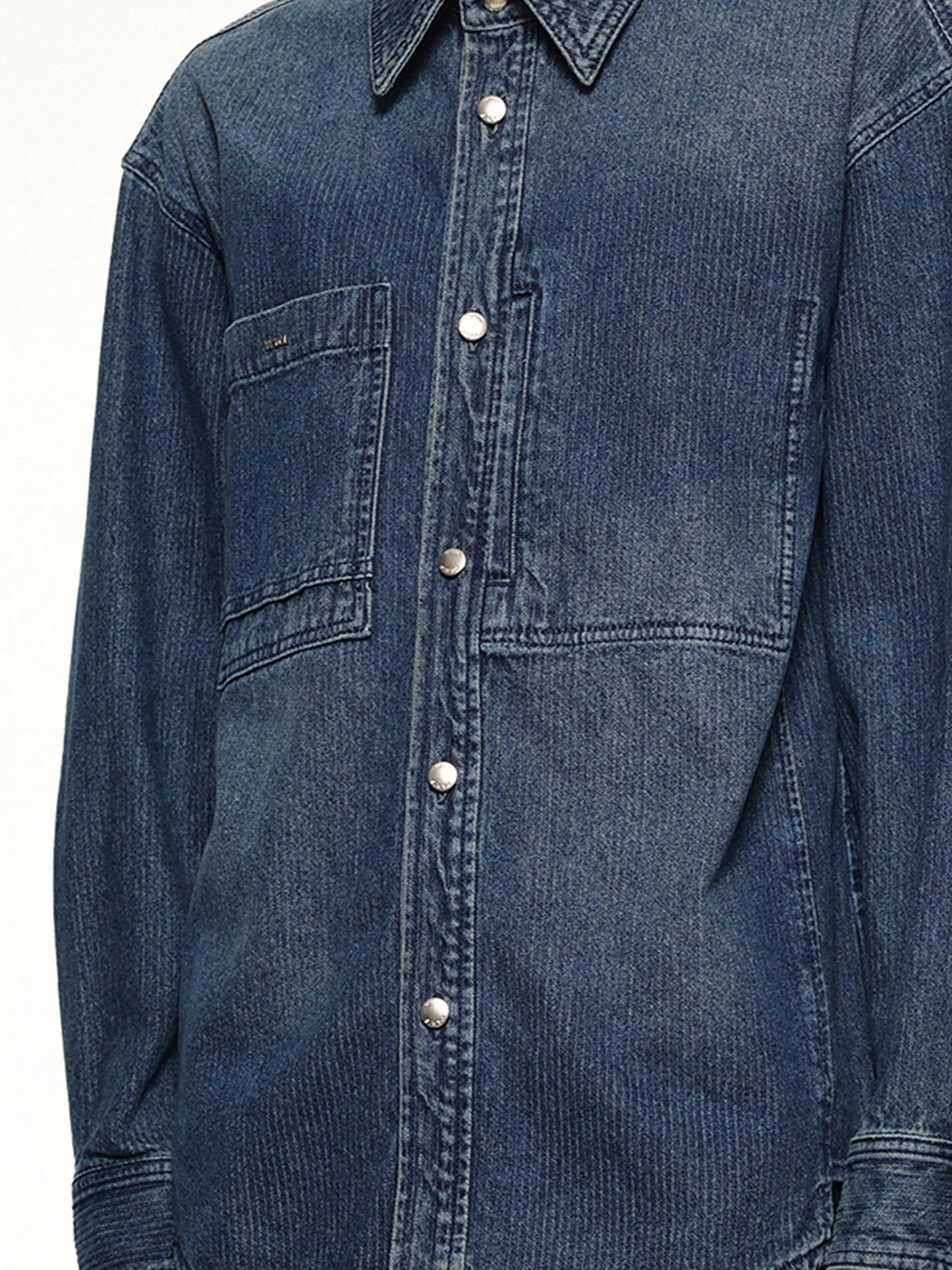 Logo Denim Shirt in Blue