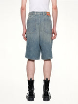 D-LIVERY-W-SHORT 라이트 블루 데님 쇼츠