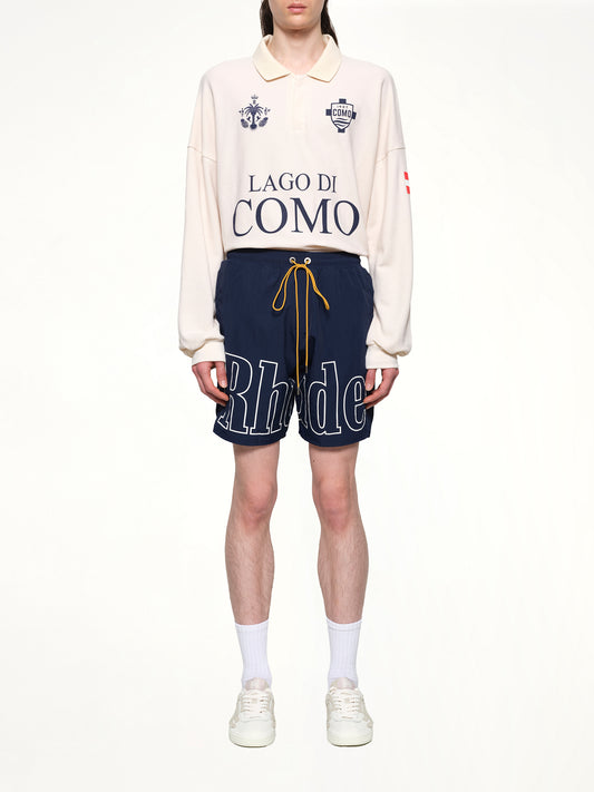 Rhude Logo Shorts in Navy