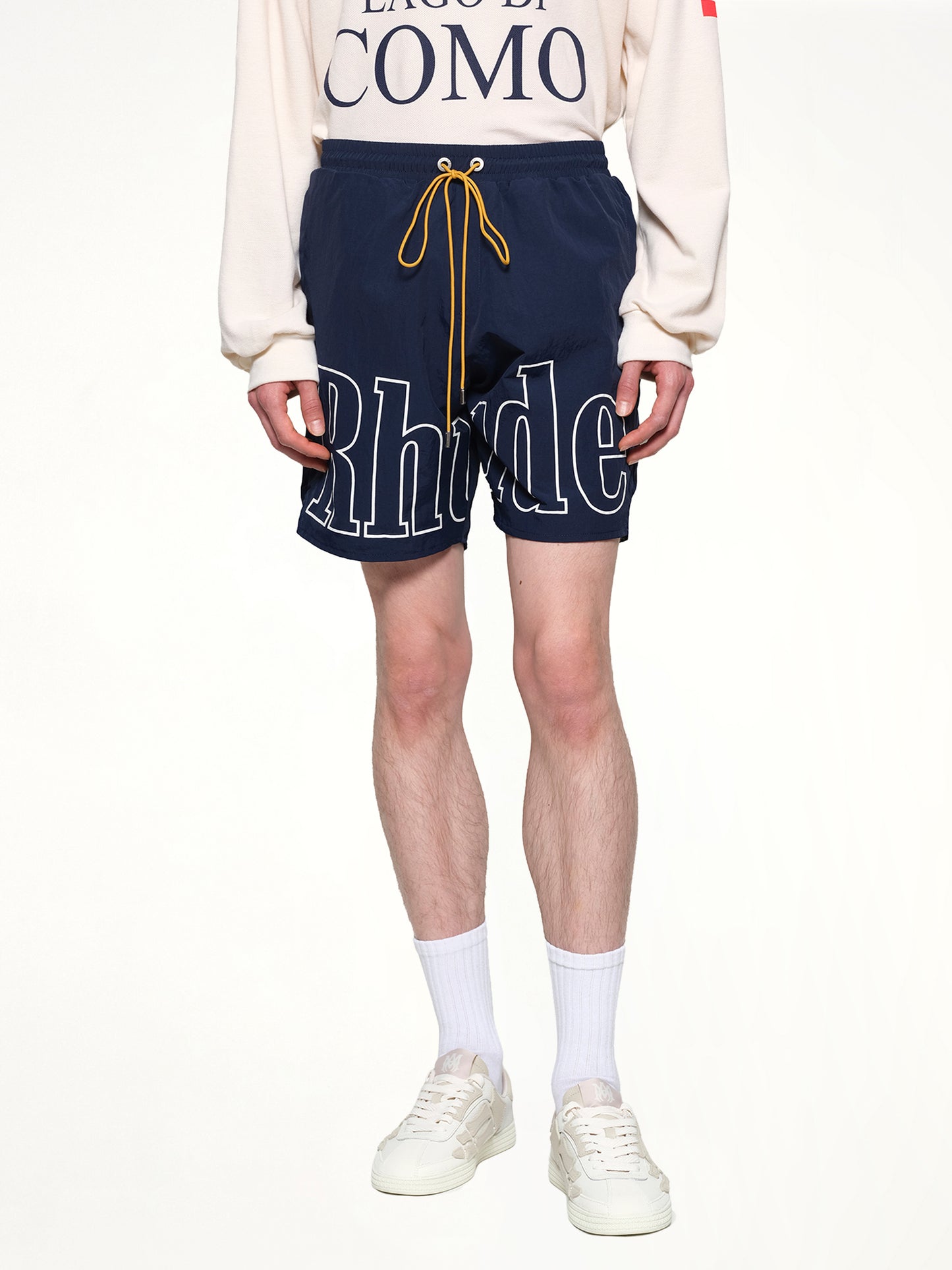 Rhude Logo Shorts in Navy