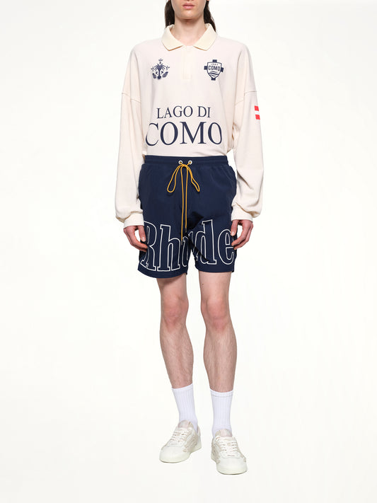 Rhude Logo Shorts in Navy