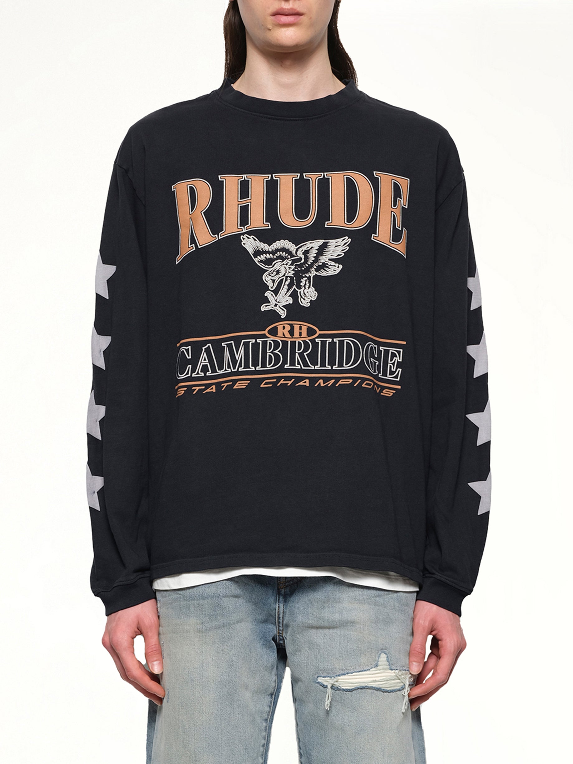 Cambridge State Champs LS T-Shirt in Vintage Black