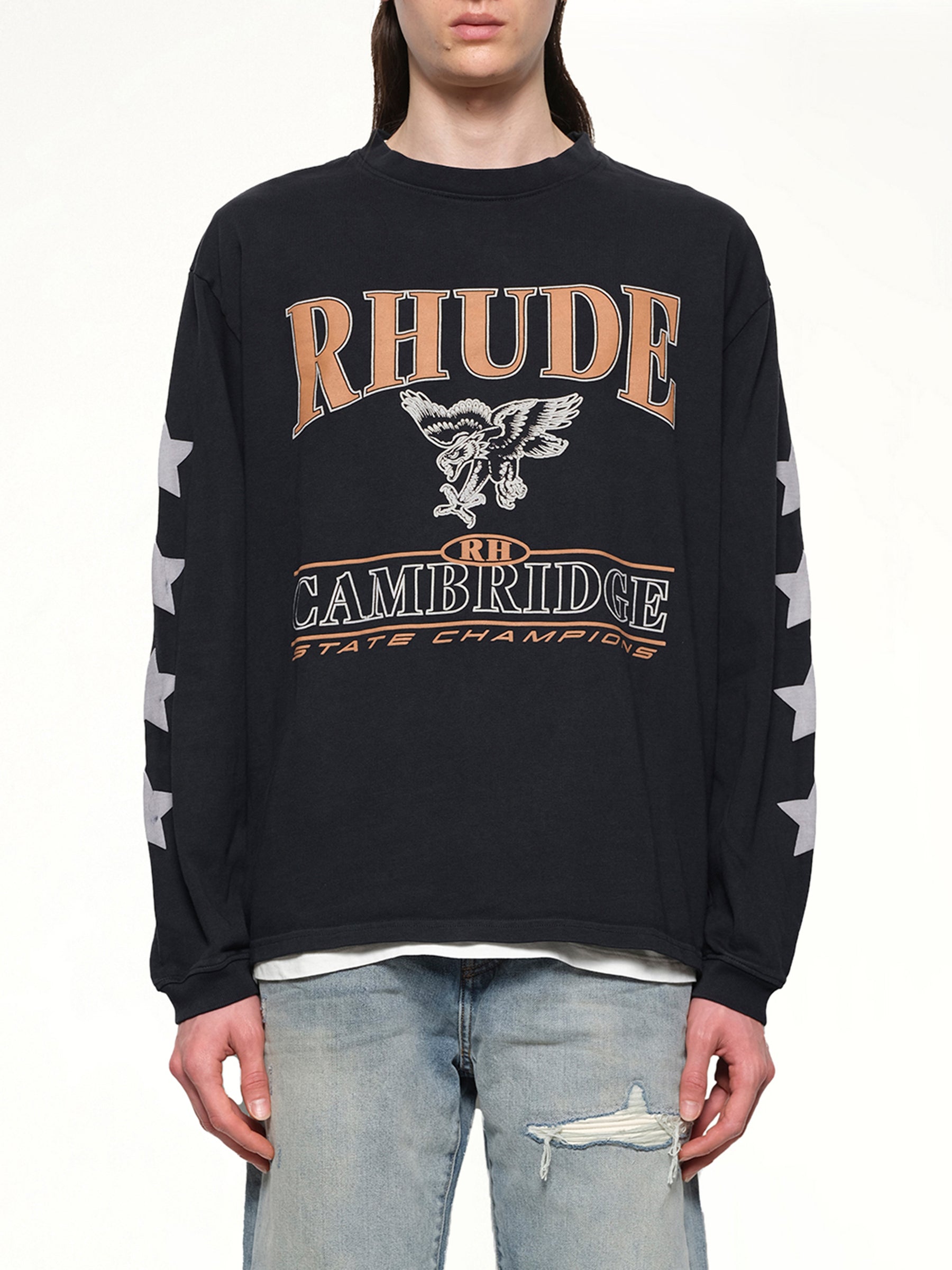 Cambridge State Champs LS T-Shirt in Vintage Black