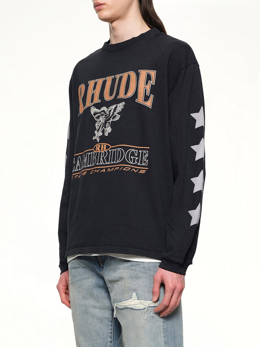 Cambridge State Champs LS T-Shirt in Vintage Black