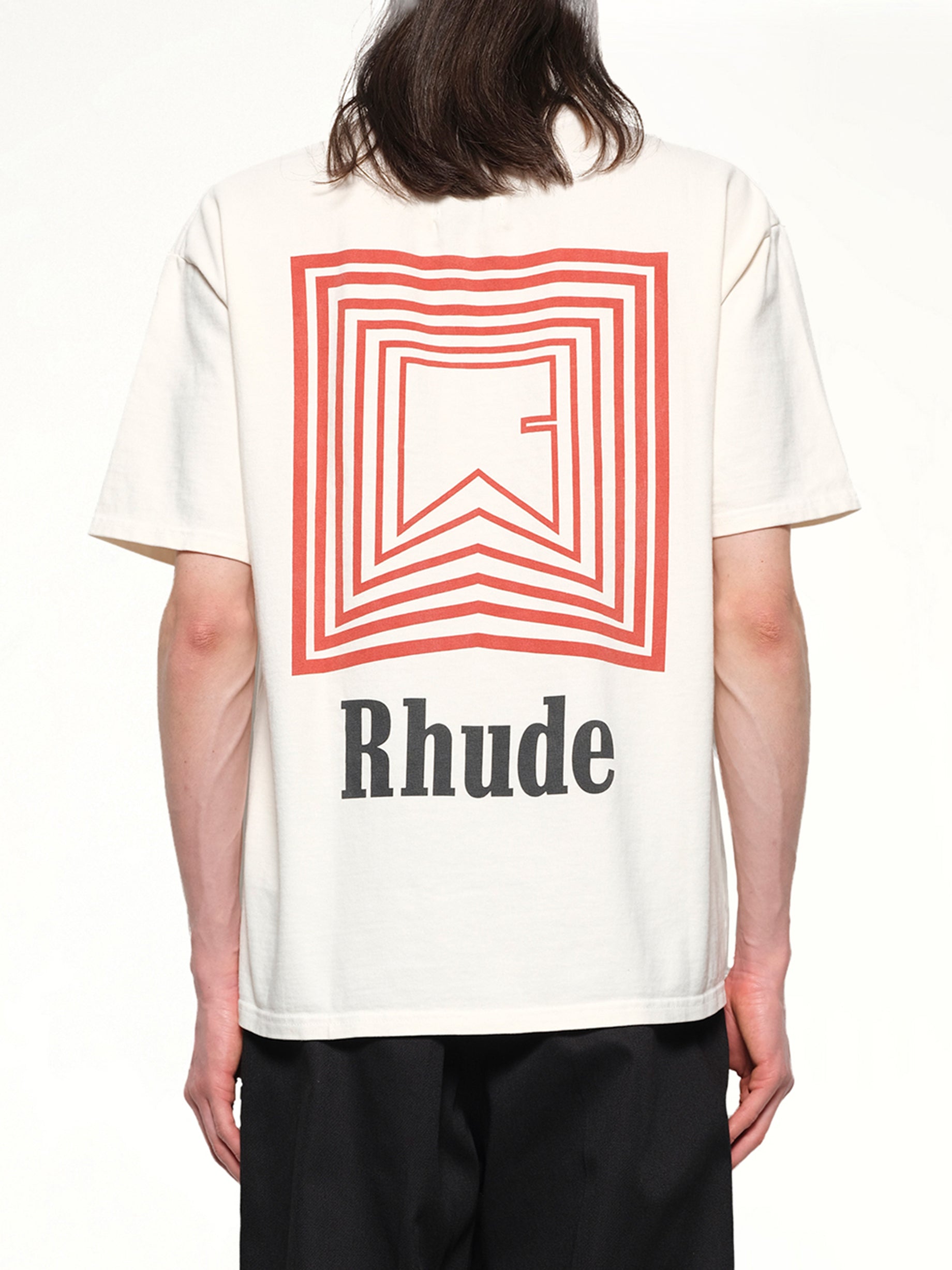 Chevron Logo Repeat T-Shirt in Vintage White