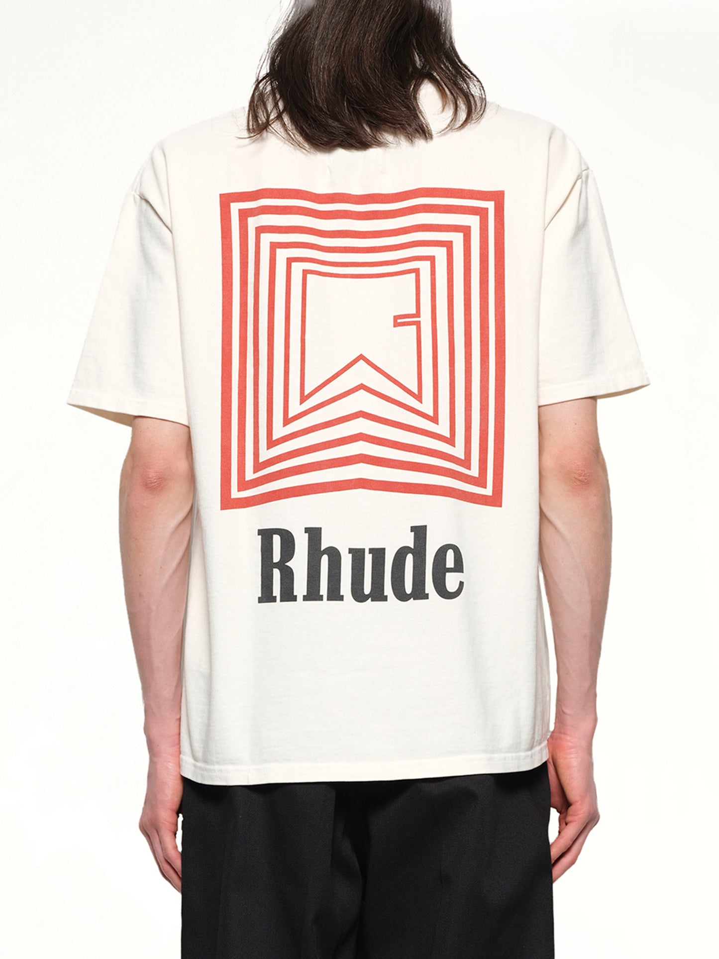 Chevron Logo Repeat T-Shirt in Vintage White