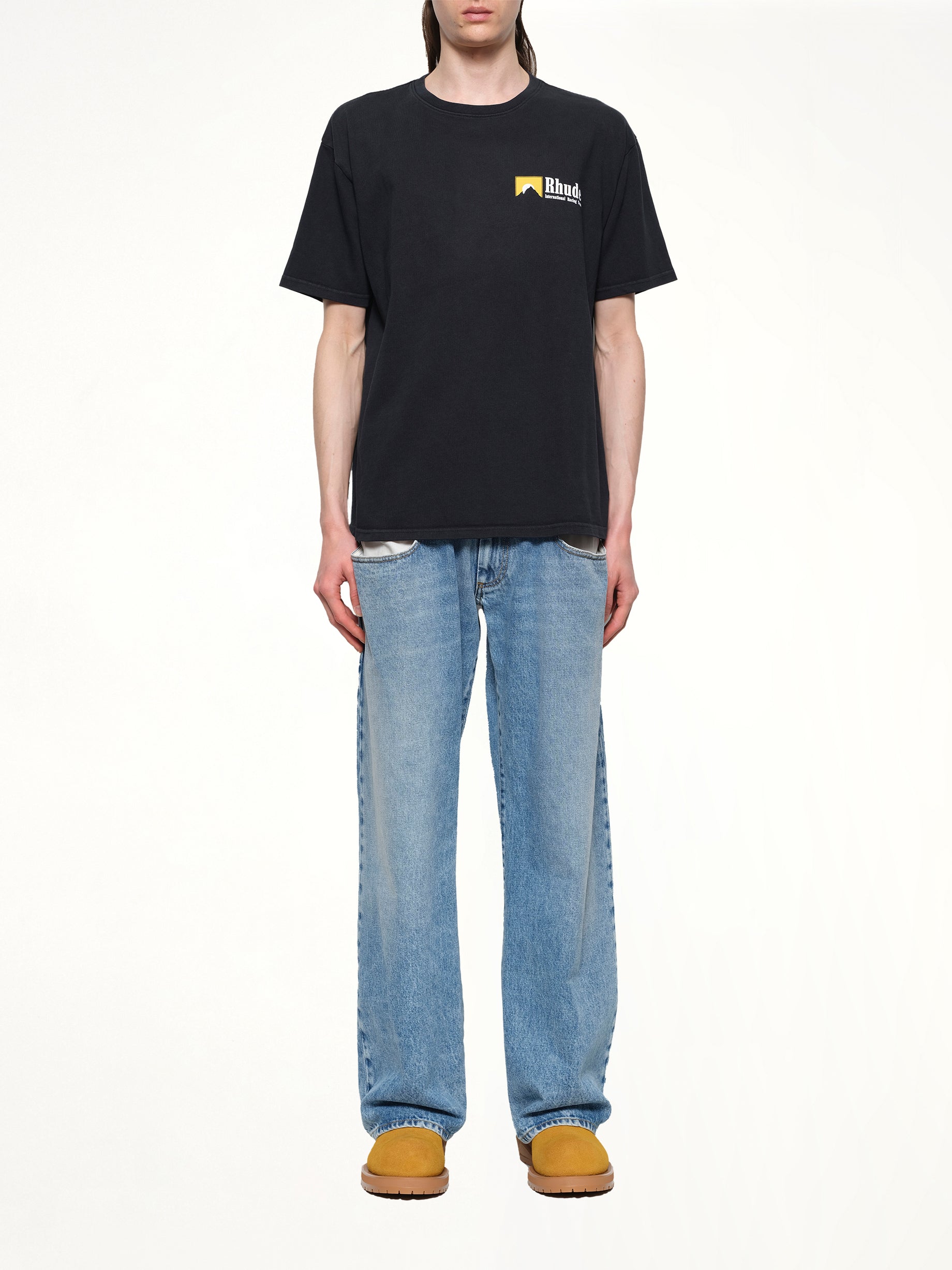 International Racing Logo T-Shirt in Vintage Black