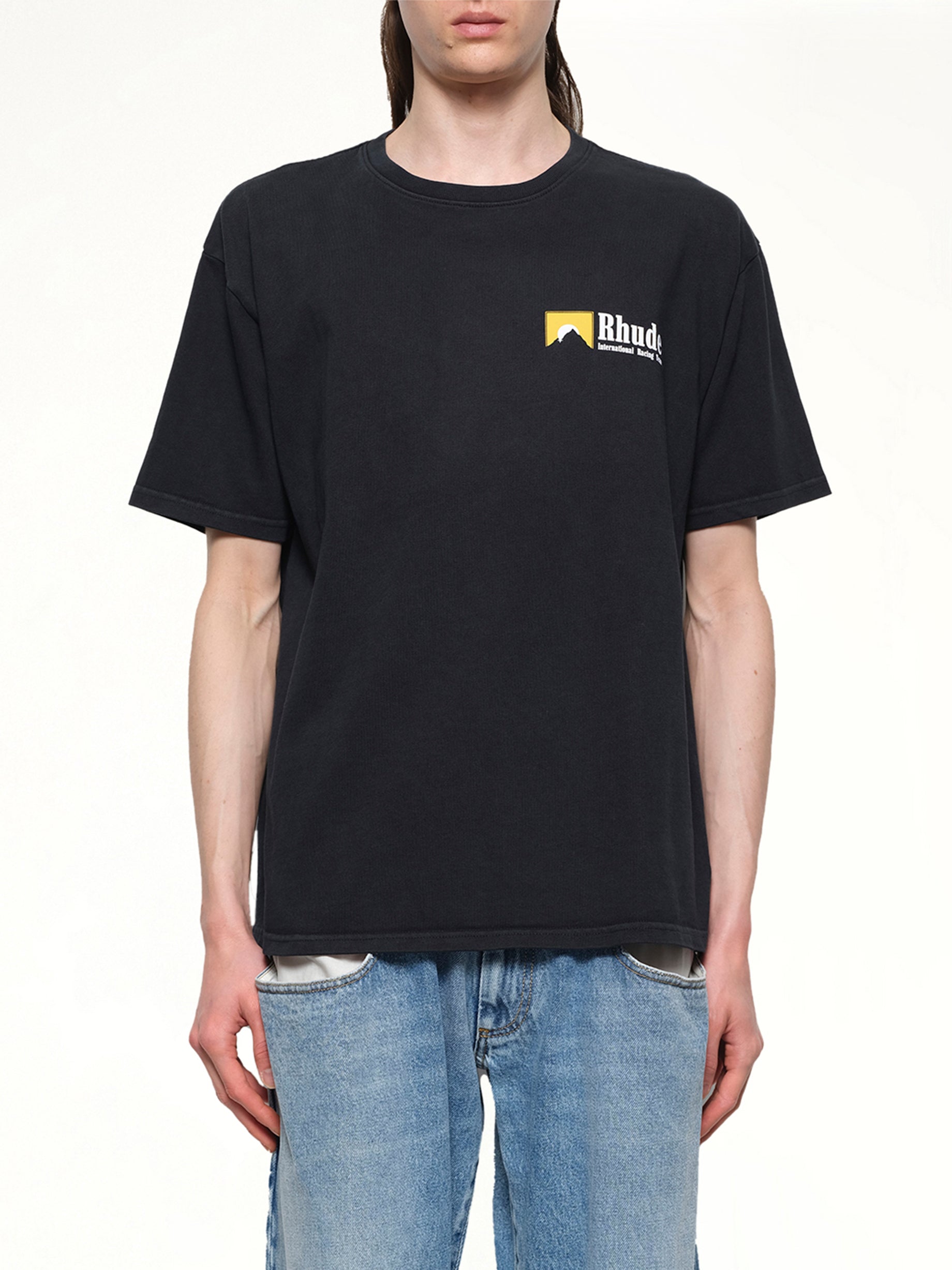 International Racing Logo T-Shirt in Vintage Black