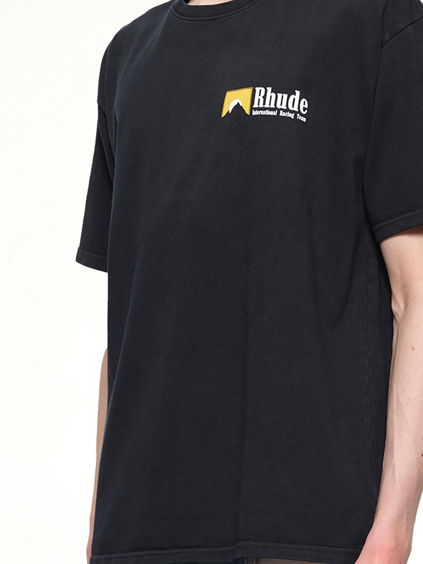 International Racing Logo T-Shirt in Vintage Black