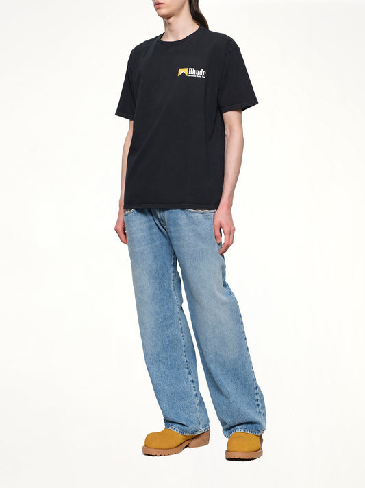 International Racing Logo T-Shirt in Vintage Black